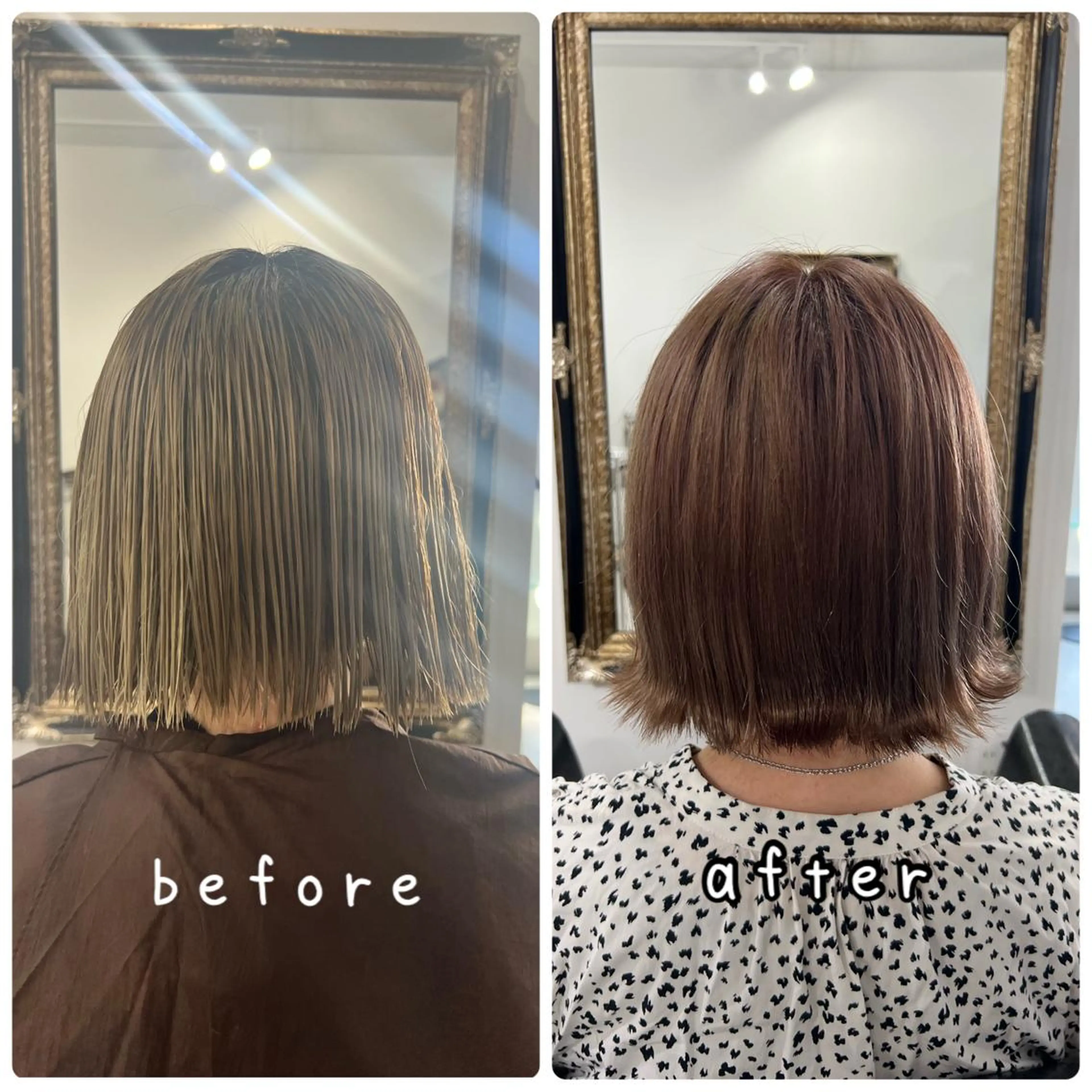 ミディアム カラー ヘアアレンジ ブラウンカラー Hair & Beauty the B 岡崎店所属・山口 安美のヘアスタイル