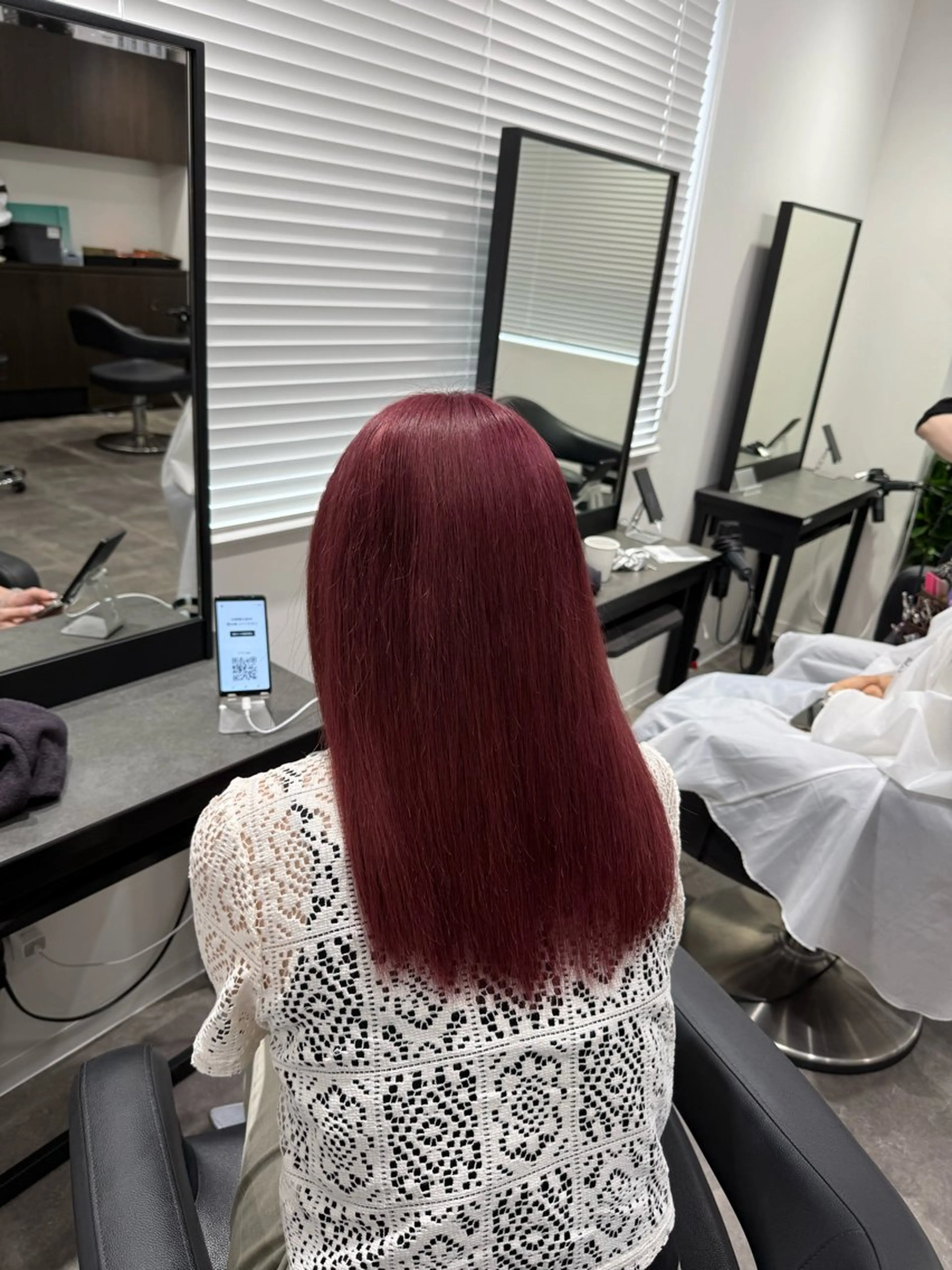 ロング カラー ヘアアレンジ ヘアカラー トリートメント ヘッドスパ 💗暖色特化ピンク/ 赤髪💗HARUNAのヘアスタイル