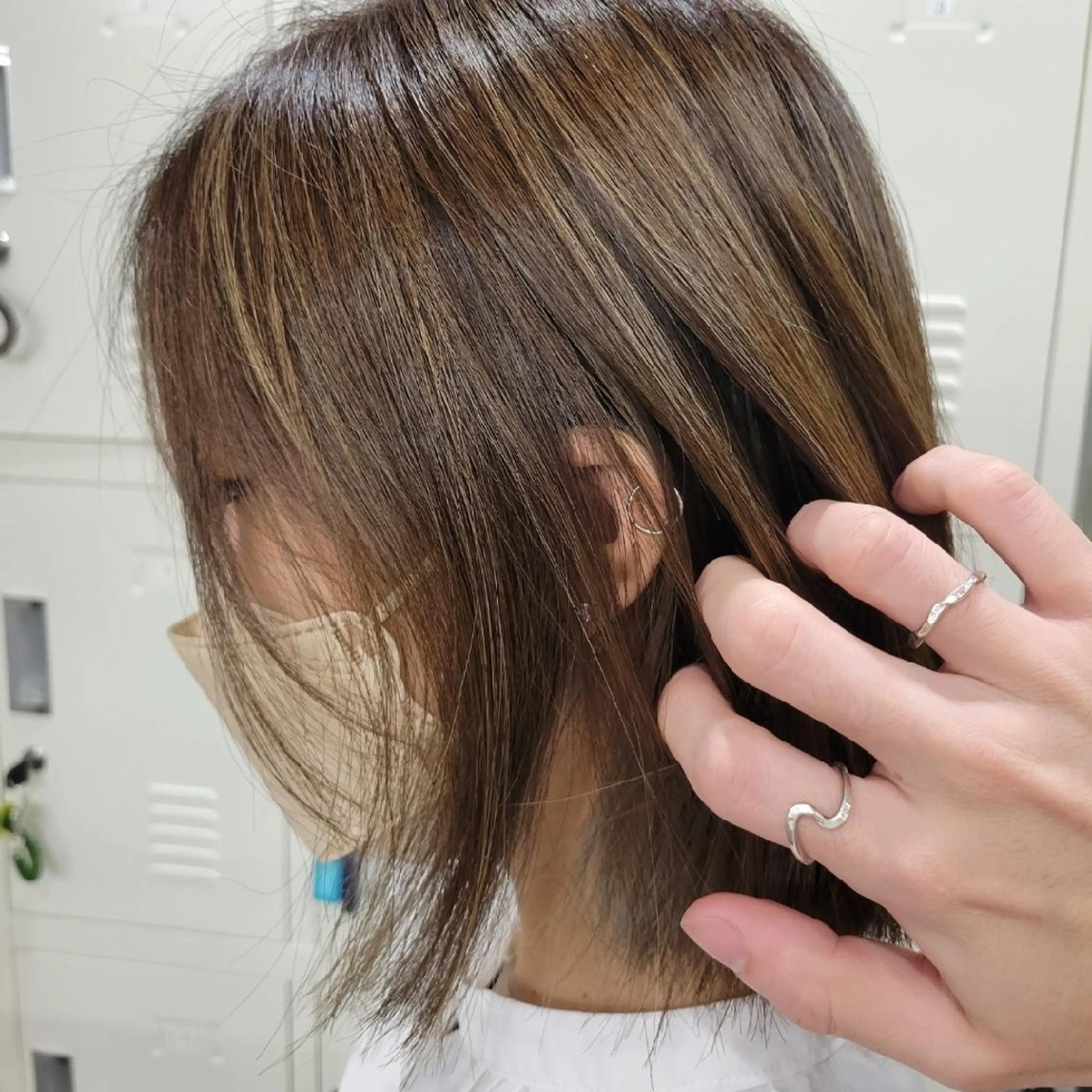 ミディアム カラー ハイライトカラー ハイライト カット ヘアカラー トリートメント レイヤー/ショート /山田譲治✂️のヘアスタイル