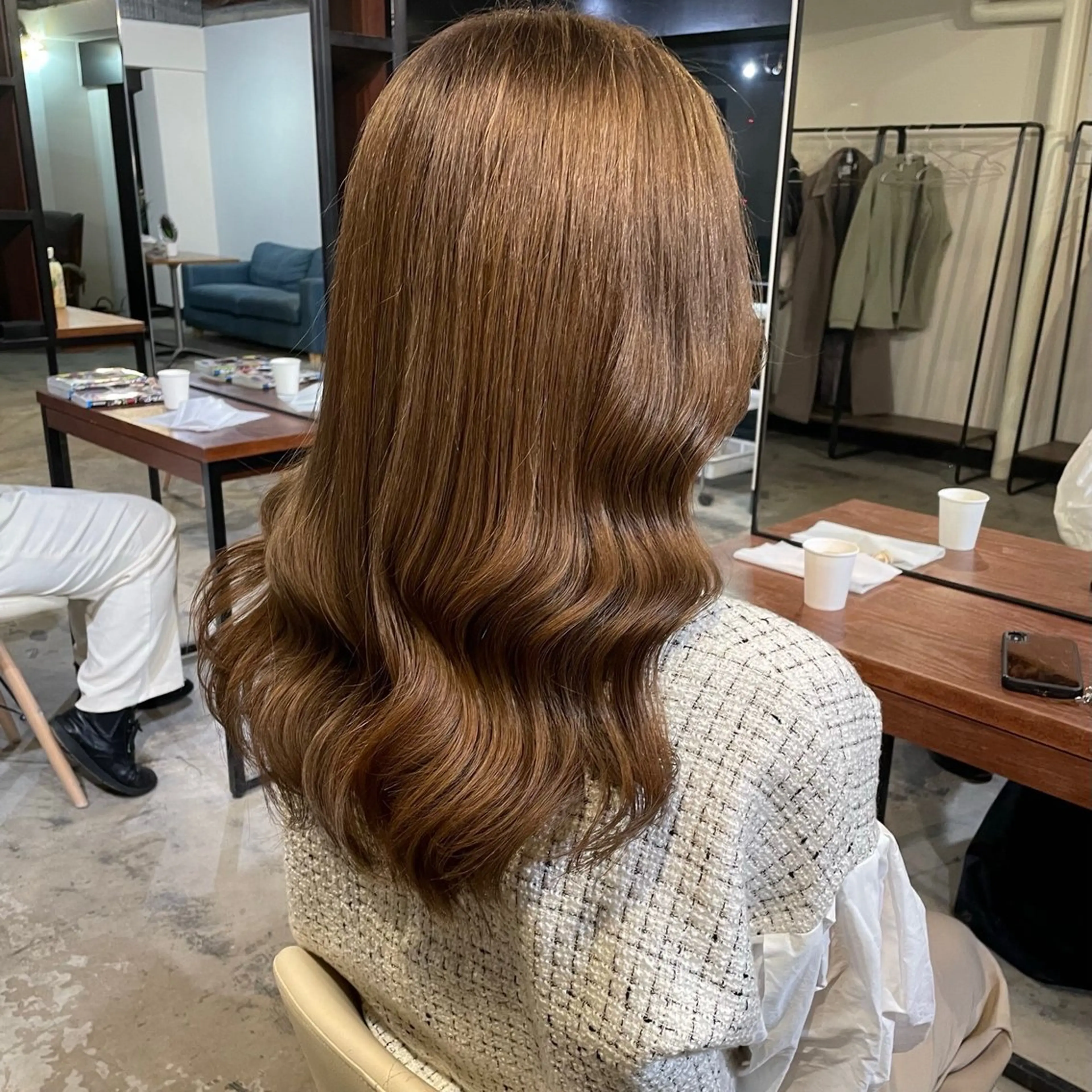 セミロング 暖色ハイトーンカラー /副店長YUTOのヘアスタイル