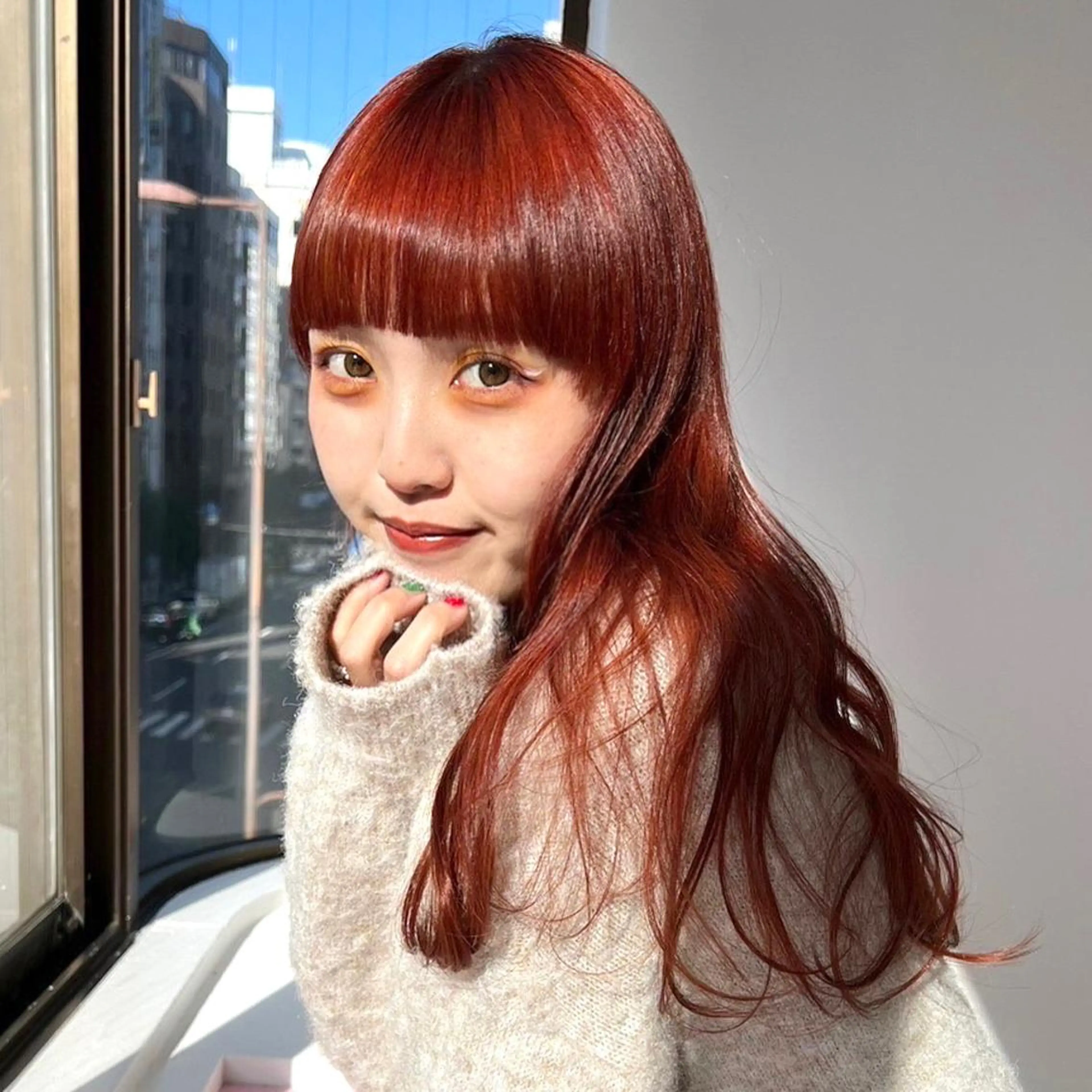 ロング カラー ハイトーンカラー オレンジ ヘアカラー トリートメント 🎀ダブルカラー/ ピンク×ガーリー🎀のヘアスタイル