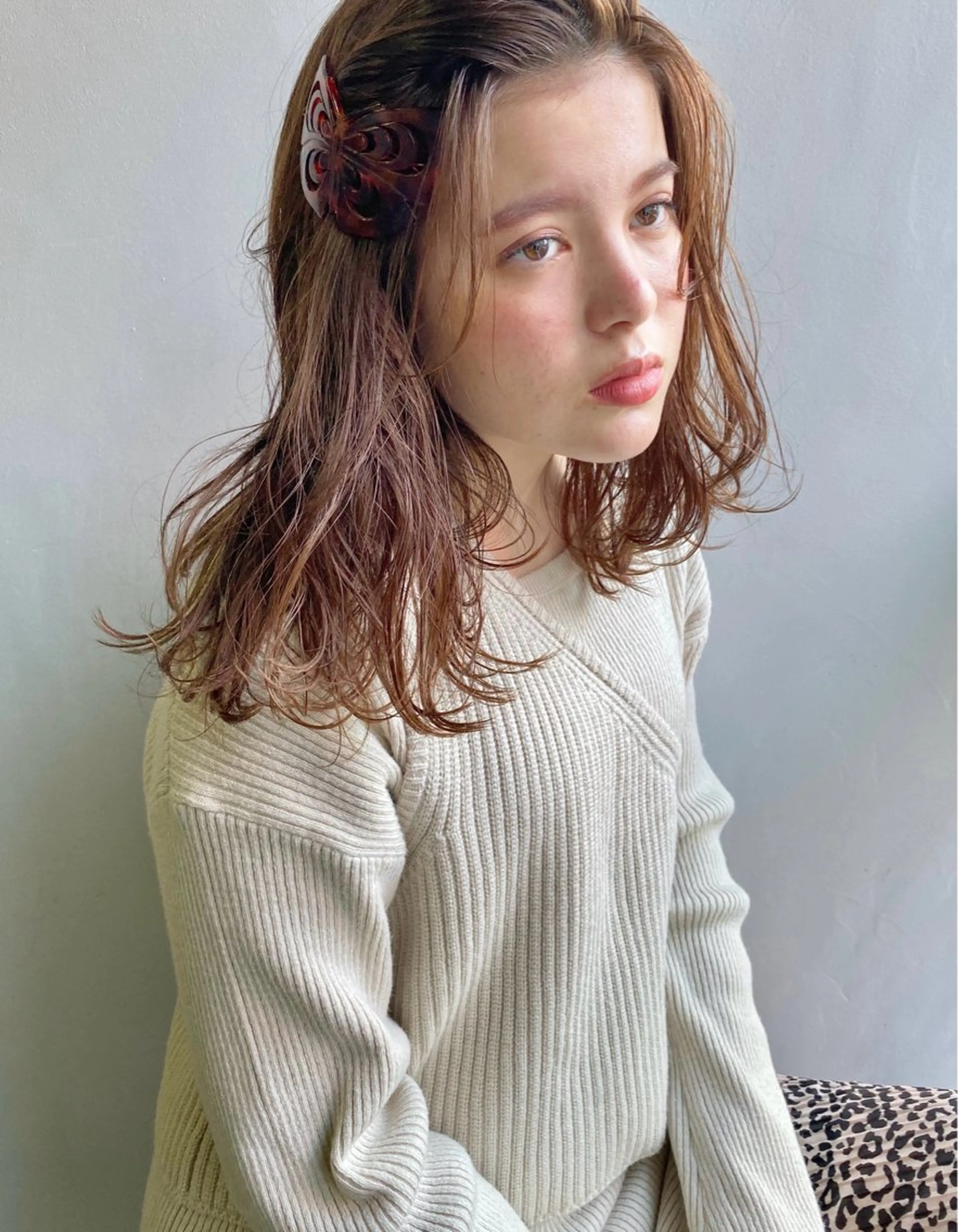 セミロング カラー ヘアアレンジ 当日予約大歓迎💗 依田瑞希のヘアスタイル