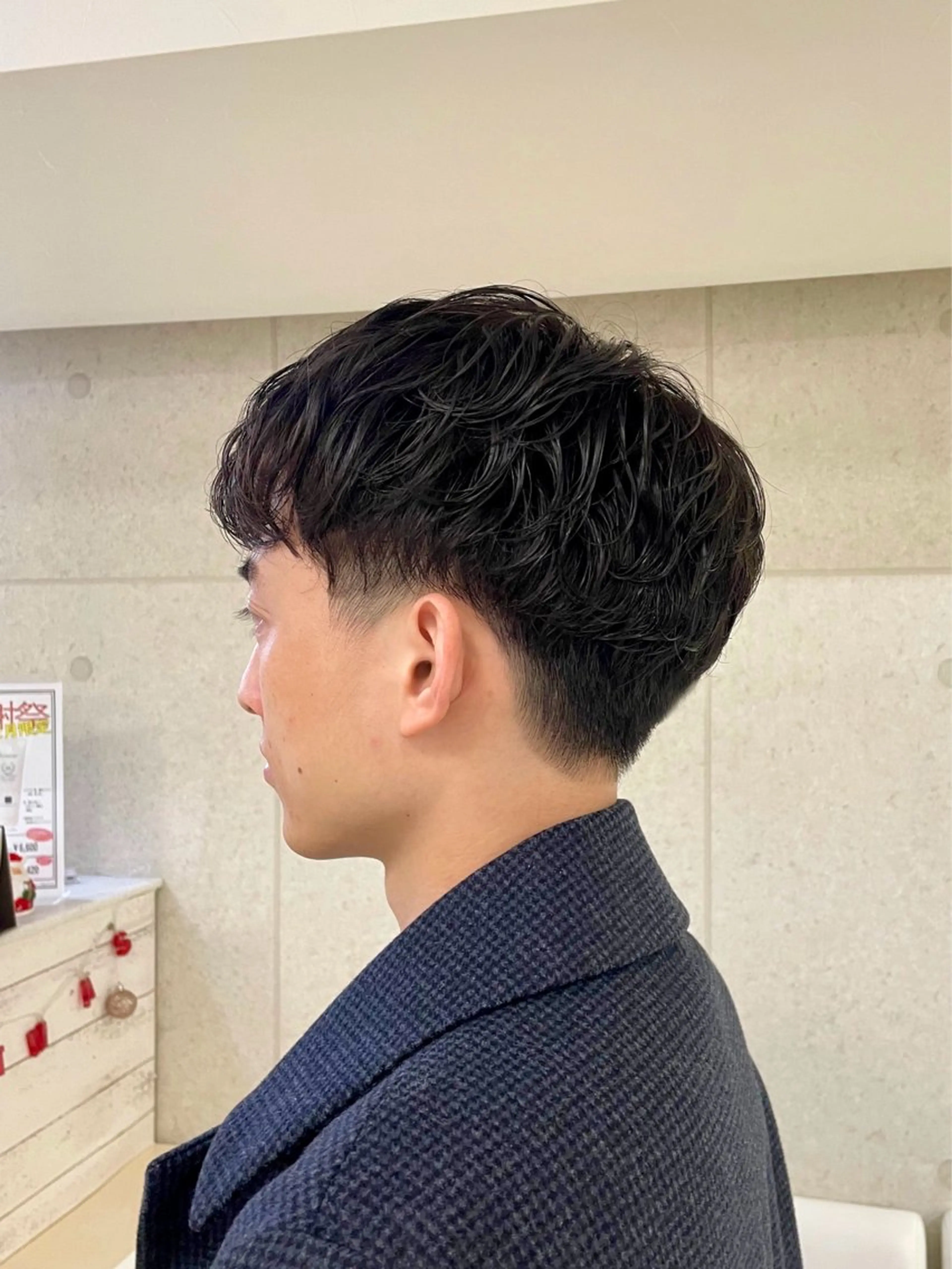 ショート パーマ メンズ メンズパーマ ニュアンスパーマ 簡単スタイリングヘア 💫ﾖｺﾊｼのヘアスタイル