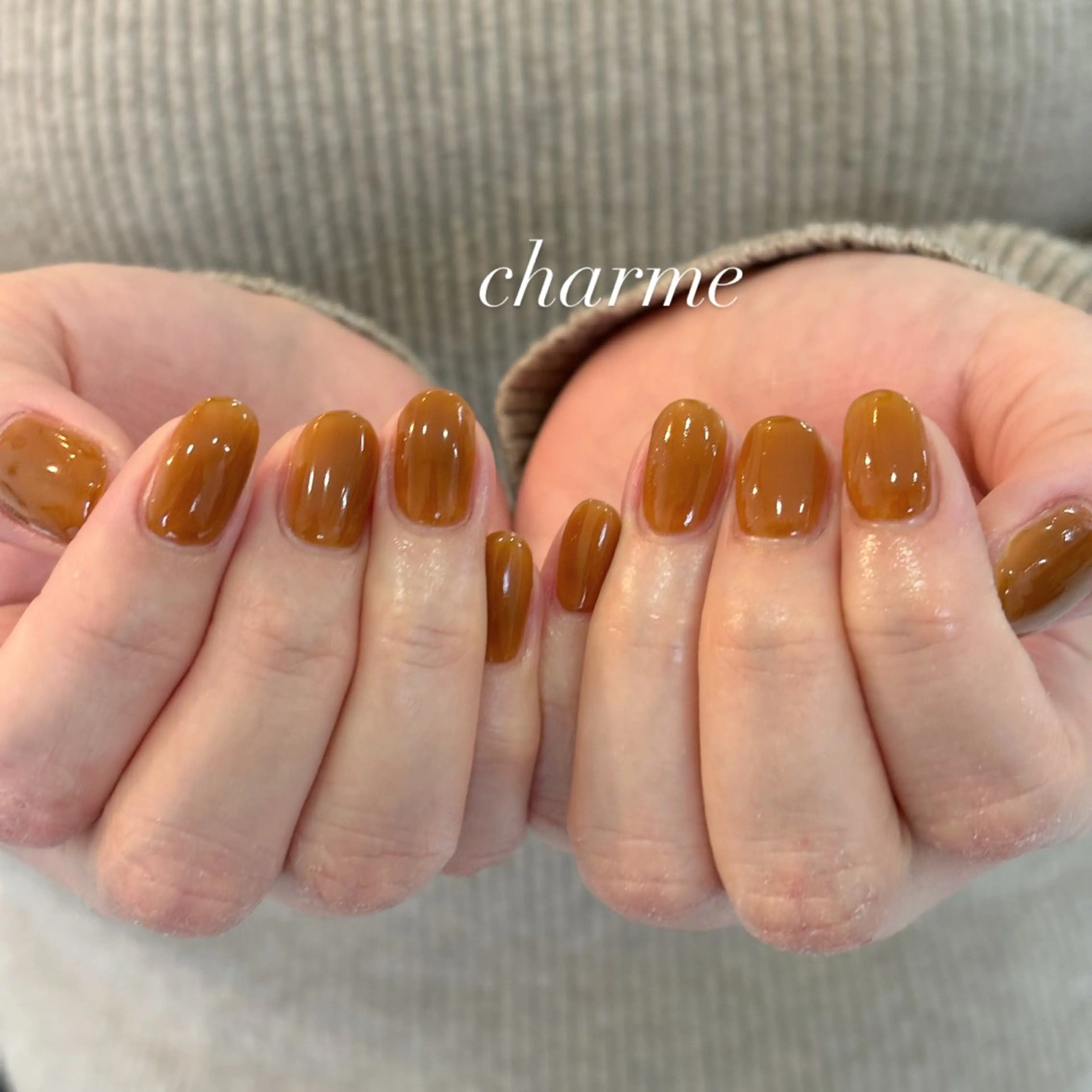 ネイル ワンカラーネイル charme yuiのネイルデザイン