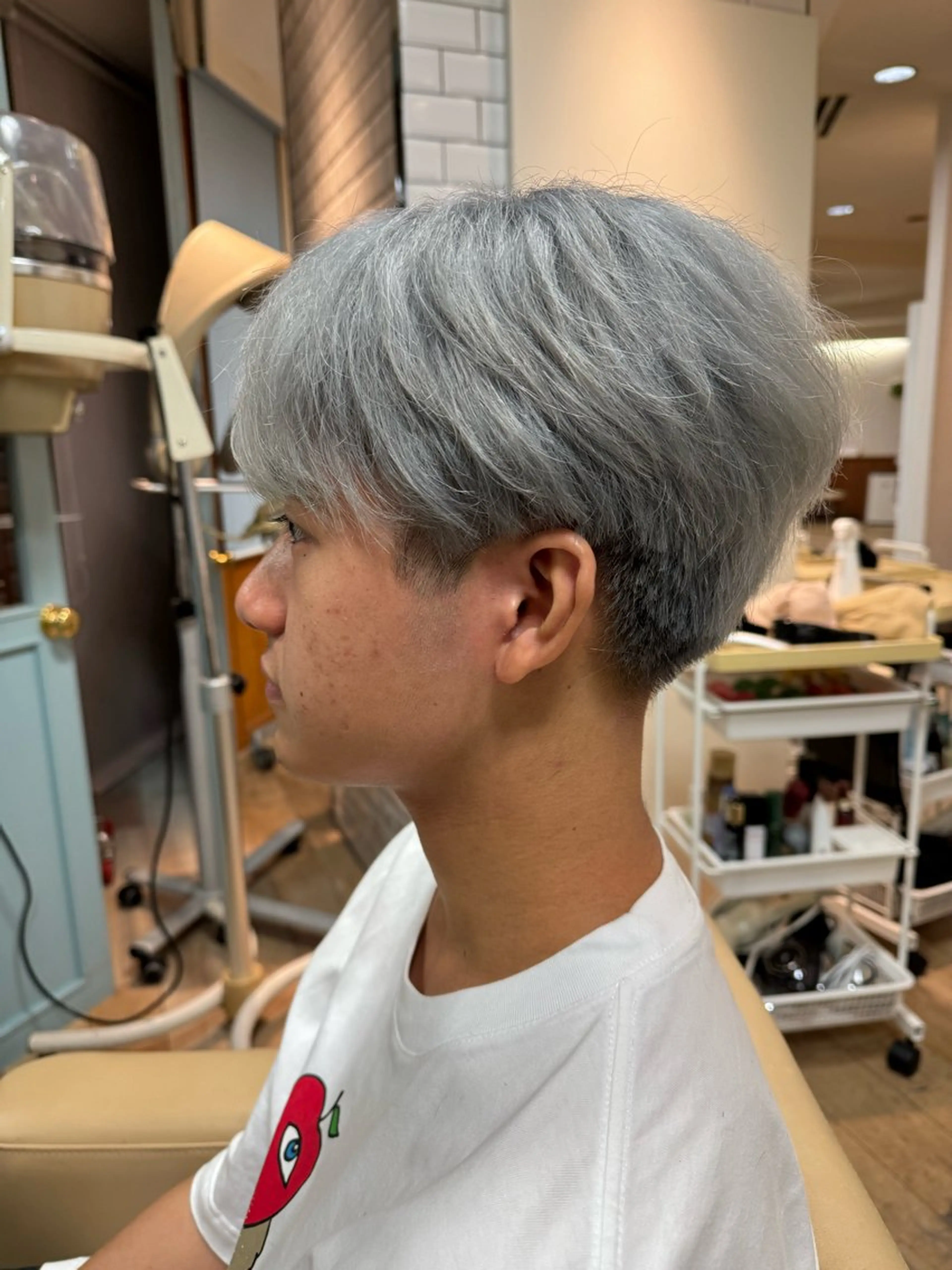 カラー メンズ メンズバレイヤージュ メンズブリーチ メンズハイライト メンズハイトーン メンズパーマ hono/ブリーチ /Lote.一宮のヘアスタイル