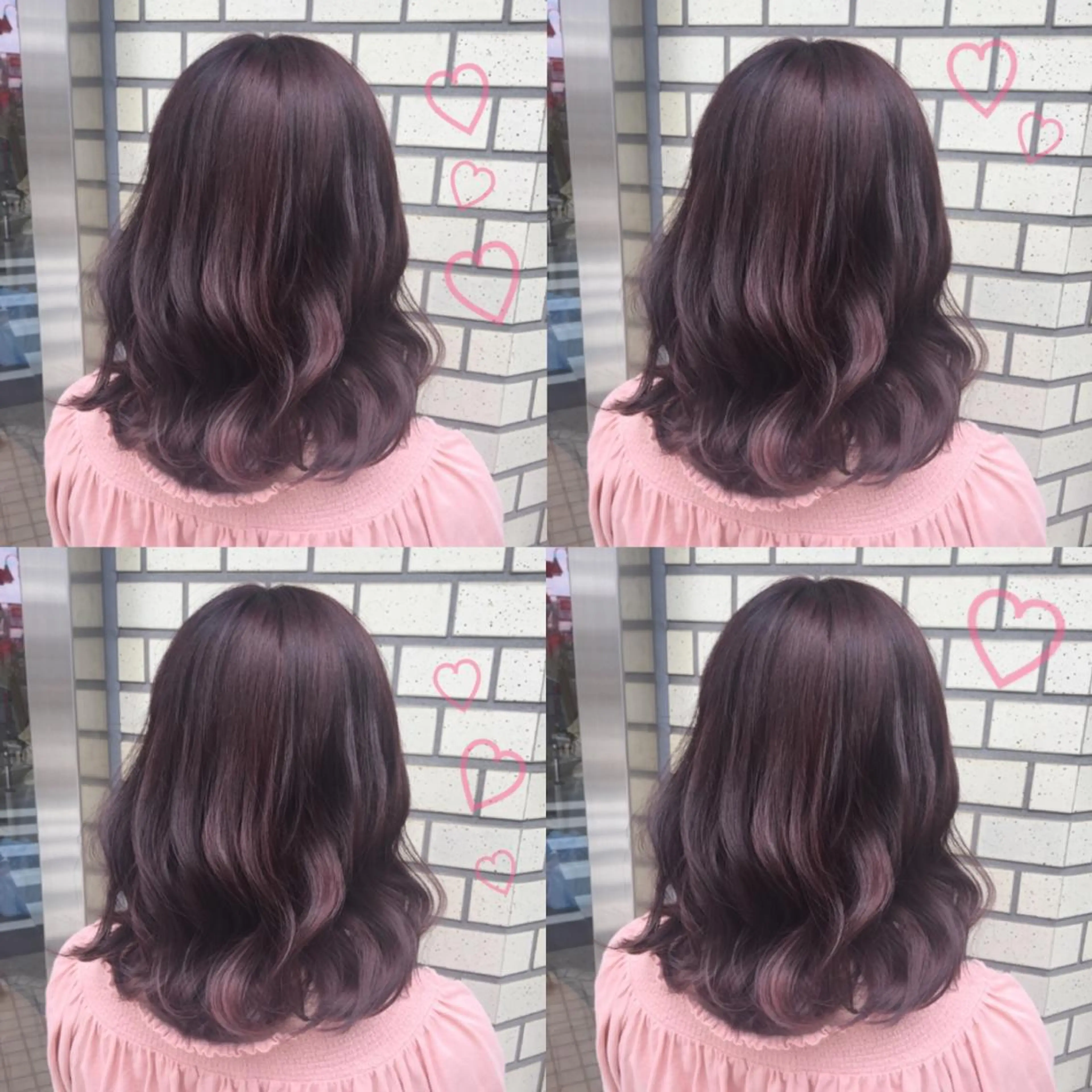 ミディアム カラー ブリーチ パープルカラー 韓国ヘア得意❤︎森澤 悠佳のヘアスタイル