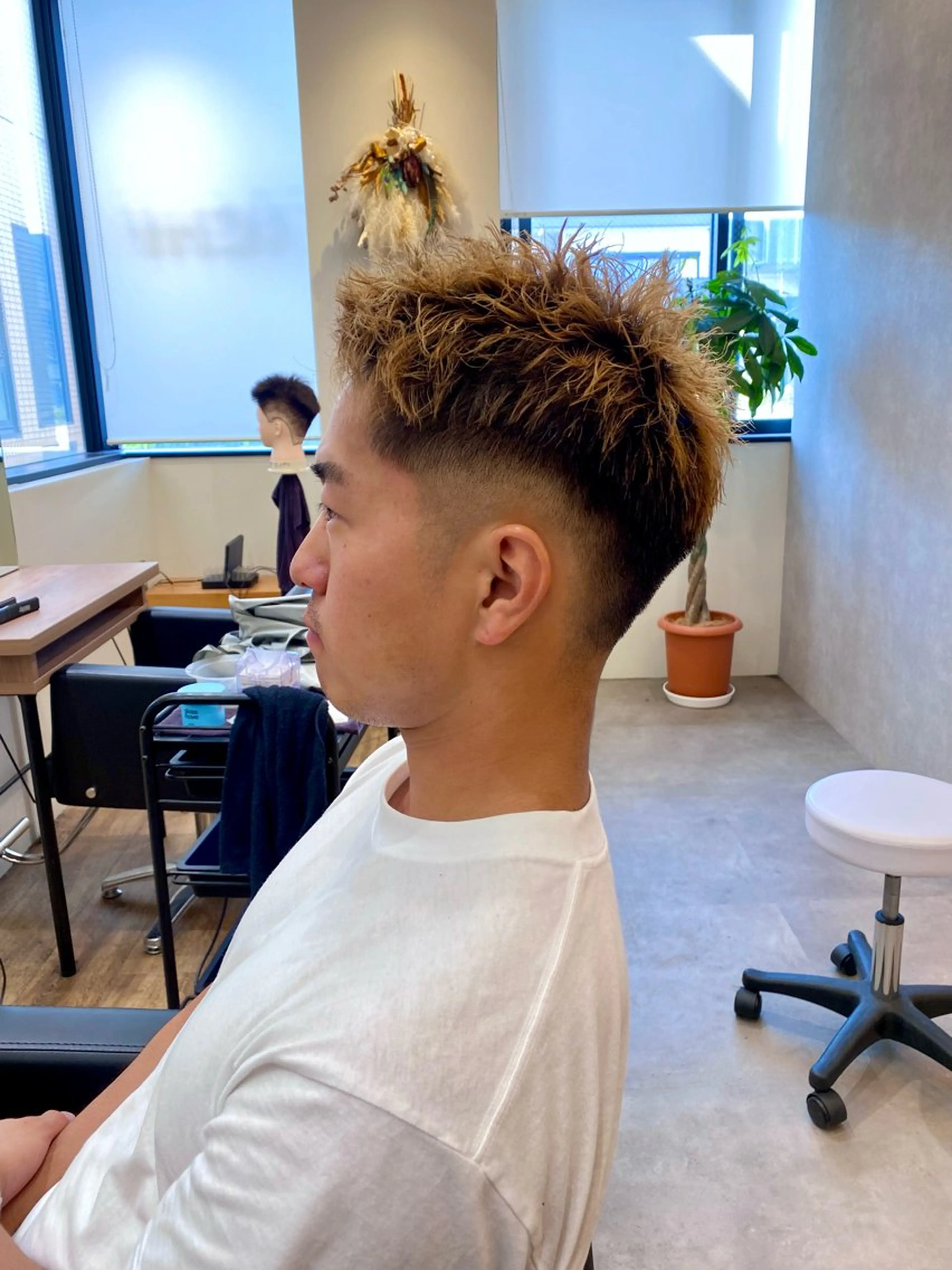 パーマ メンズ フェードカット メンズパーマ メンズツイストパーマ ツイストパーマ カット パーマ BLEACHi 高崎店所属・BLEACHi高崎店 /湯浅泳作のヘアスタイル