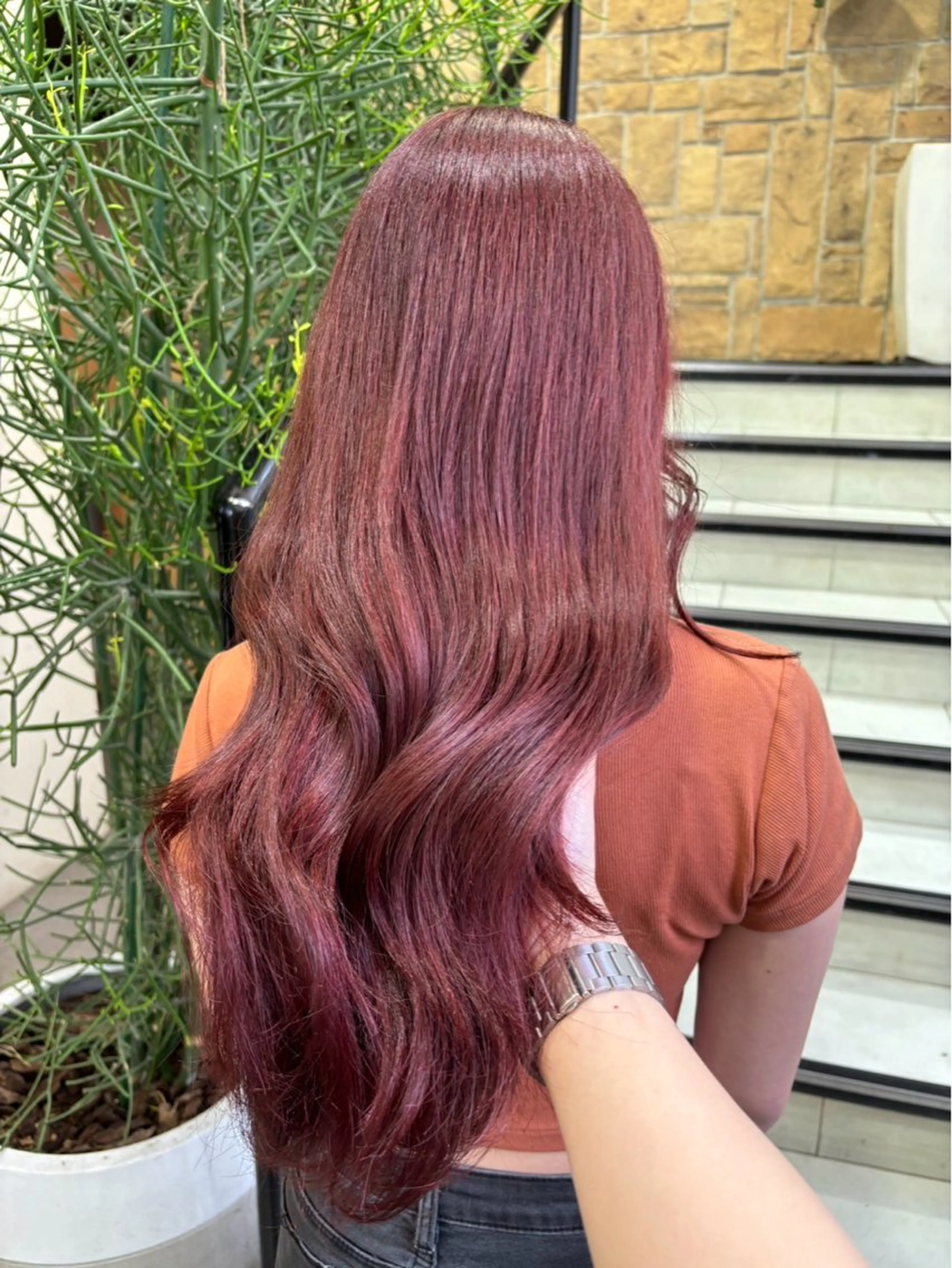 ロング カラー ヘアアレンジ 🦋艶カラー/ karen🦋のヘアスタイル