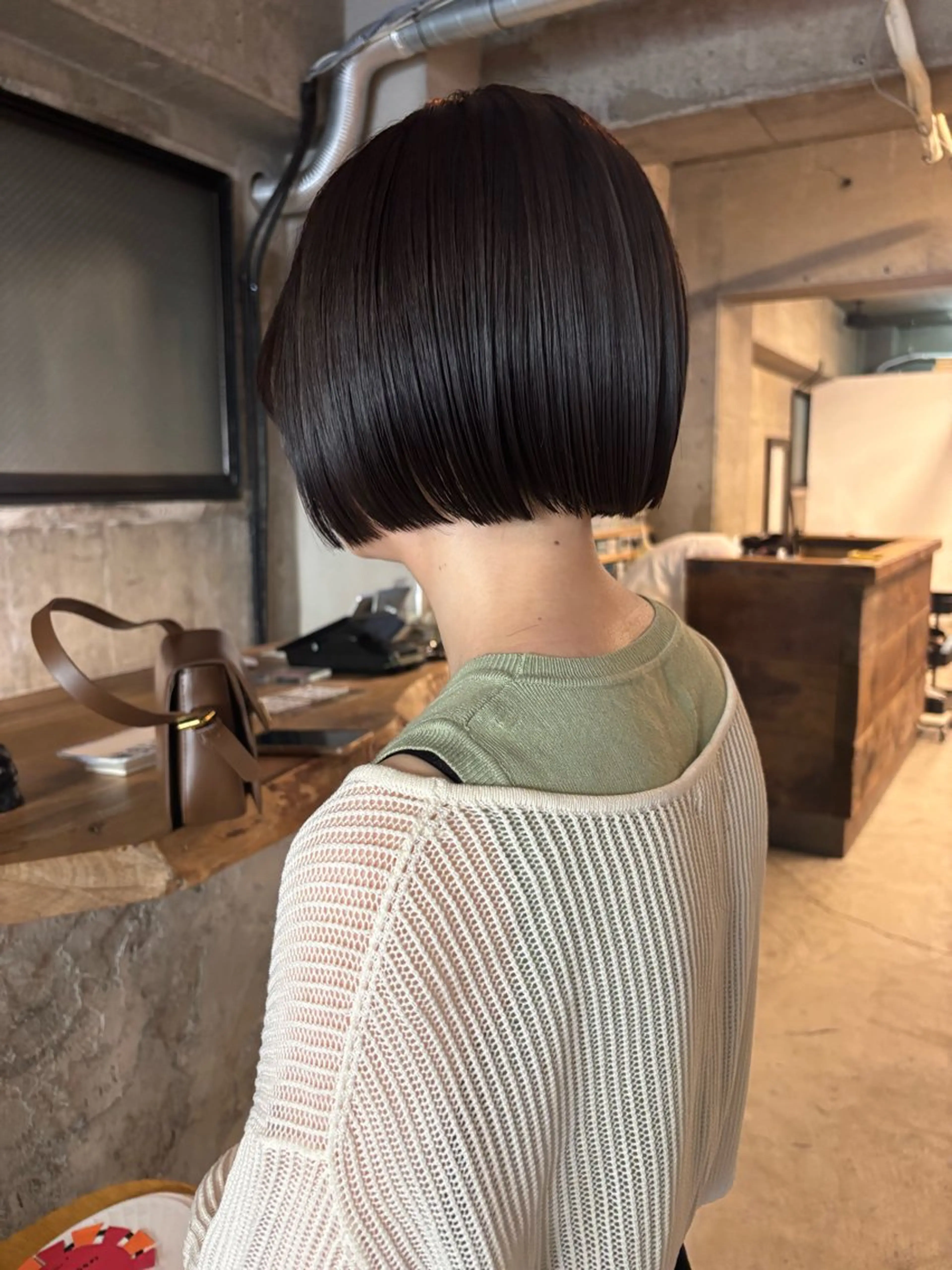 ショート ボブ カット 縮毛矯正 トリートメント こっくりカラー/艶髪 /amy.山口瑞稀のヘアスタイル