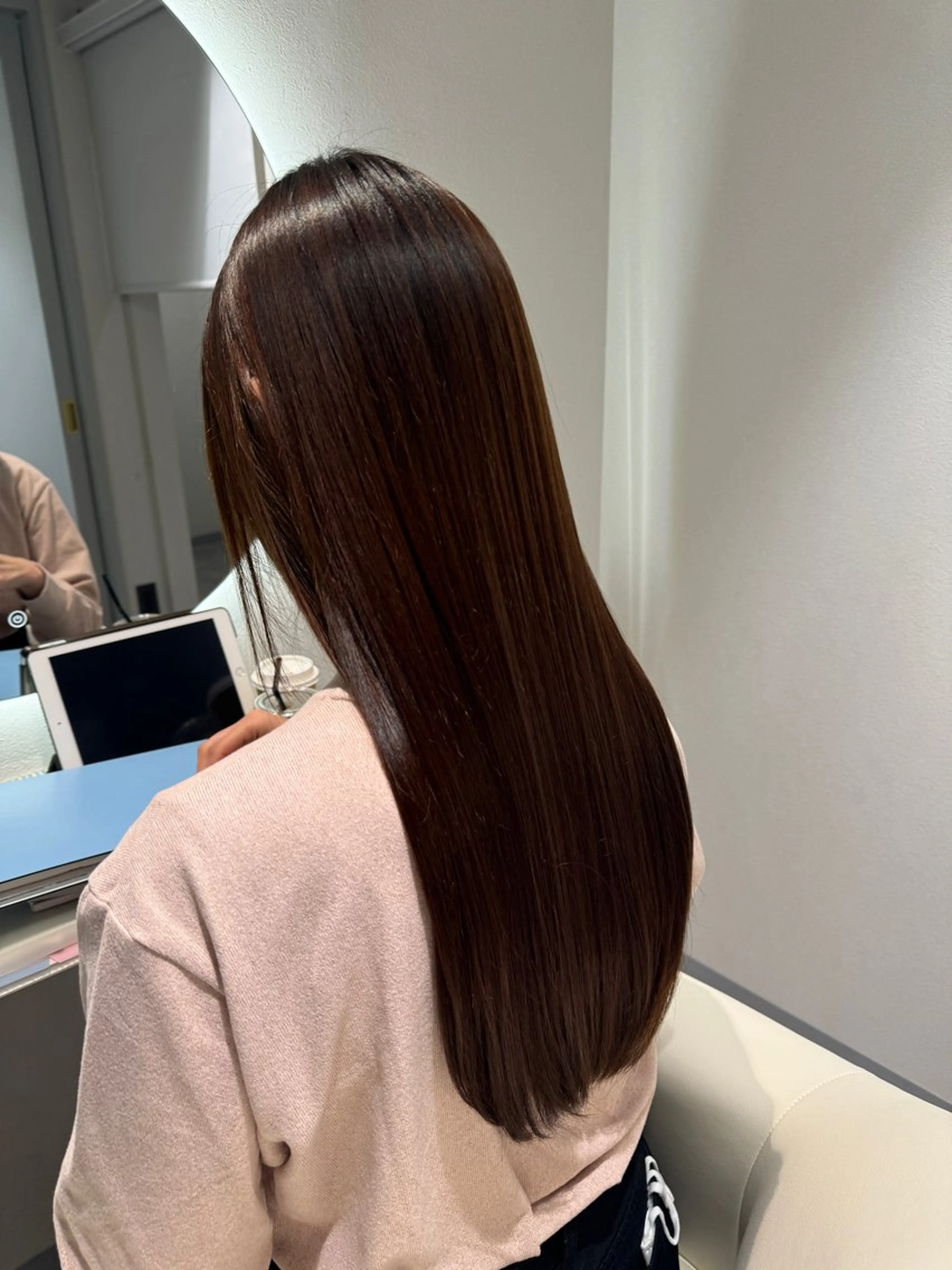 ロング カラー ヘアカラー トリートメント 透明感カラー/ハイト ーン/メイク/umiのヘアスタイル