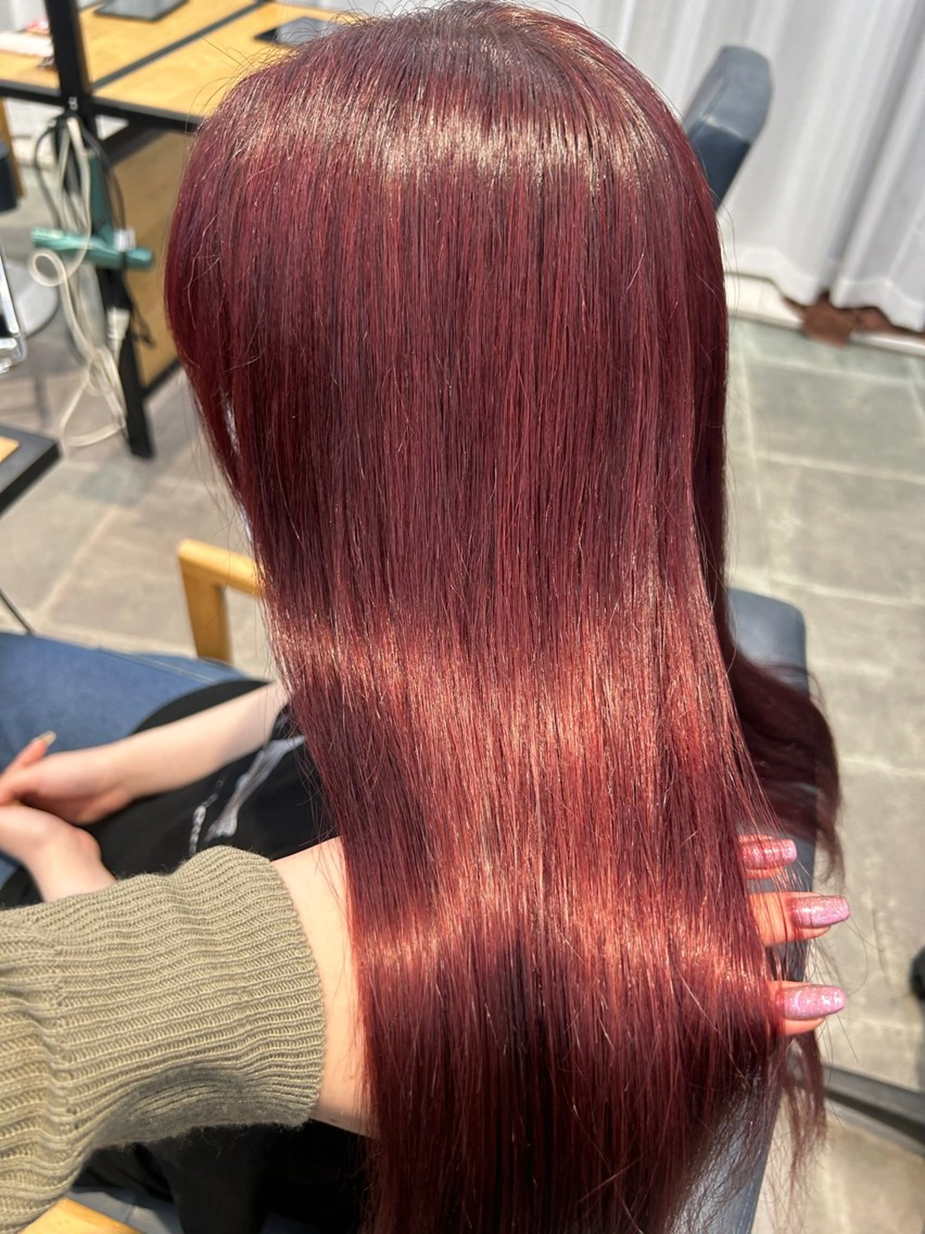 ロング カラー カット ヘアカラー トリートメント newi梅田🫧韓国 ヘア🫧sakiのヘアスタイル