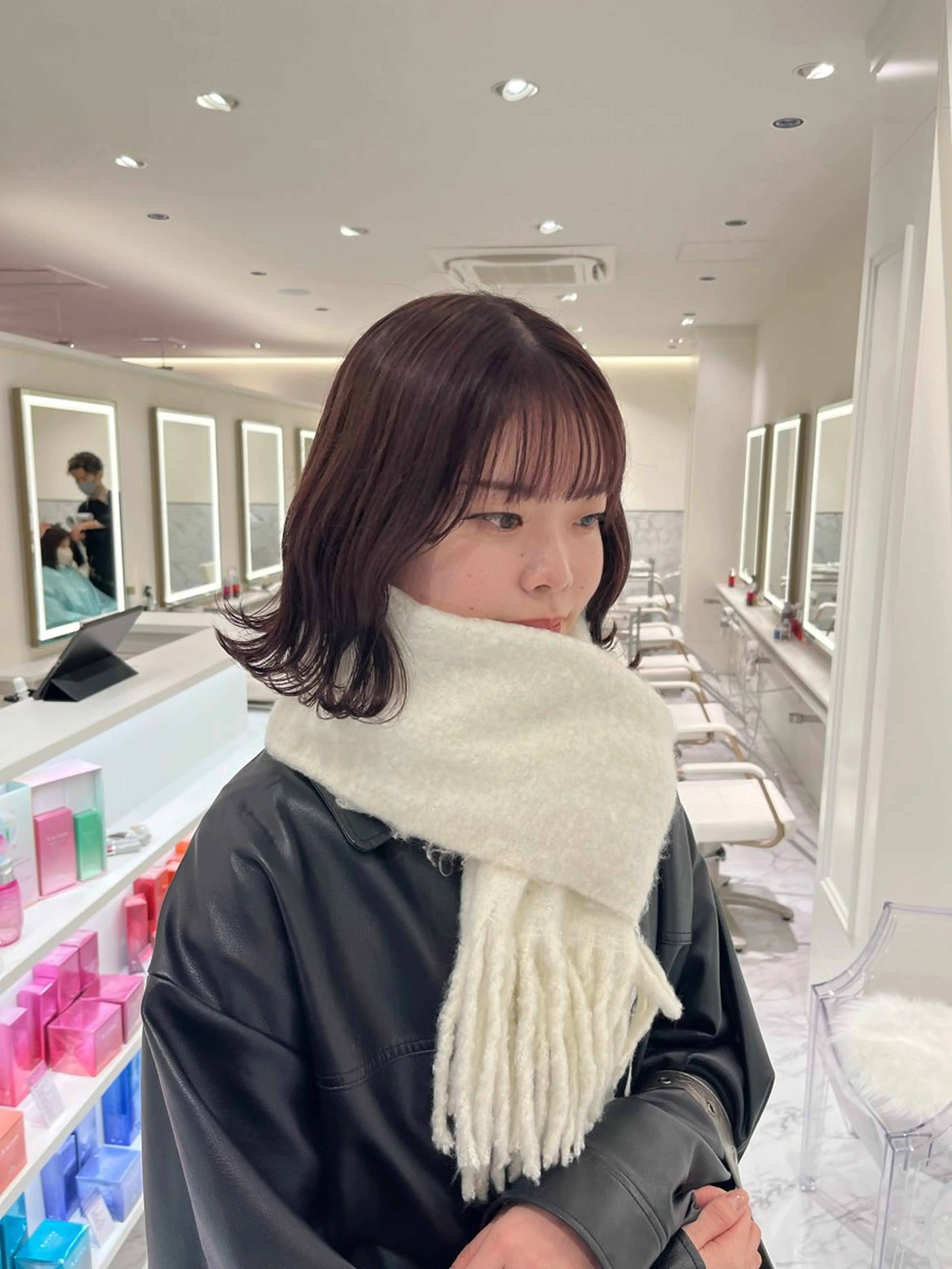 ミディアム カラー ヘアカラー ParveMix 🌝🫧山本 玲南のヘアスタイル