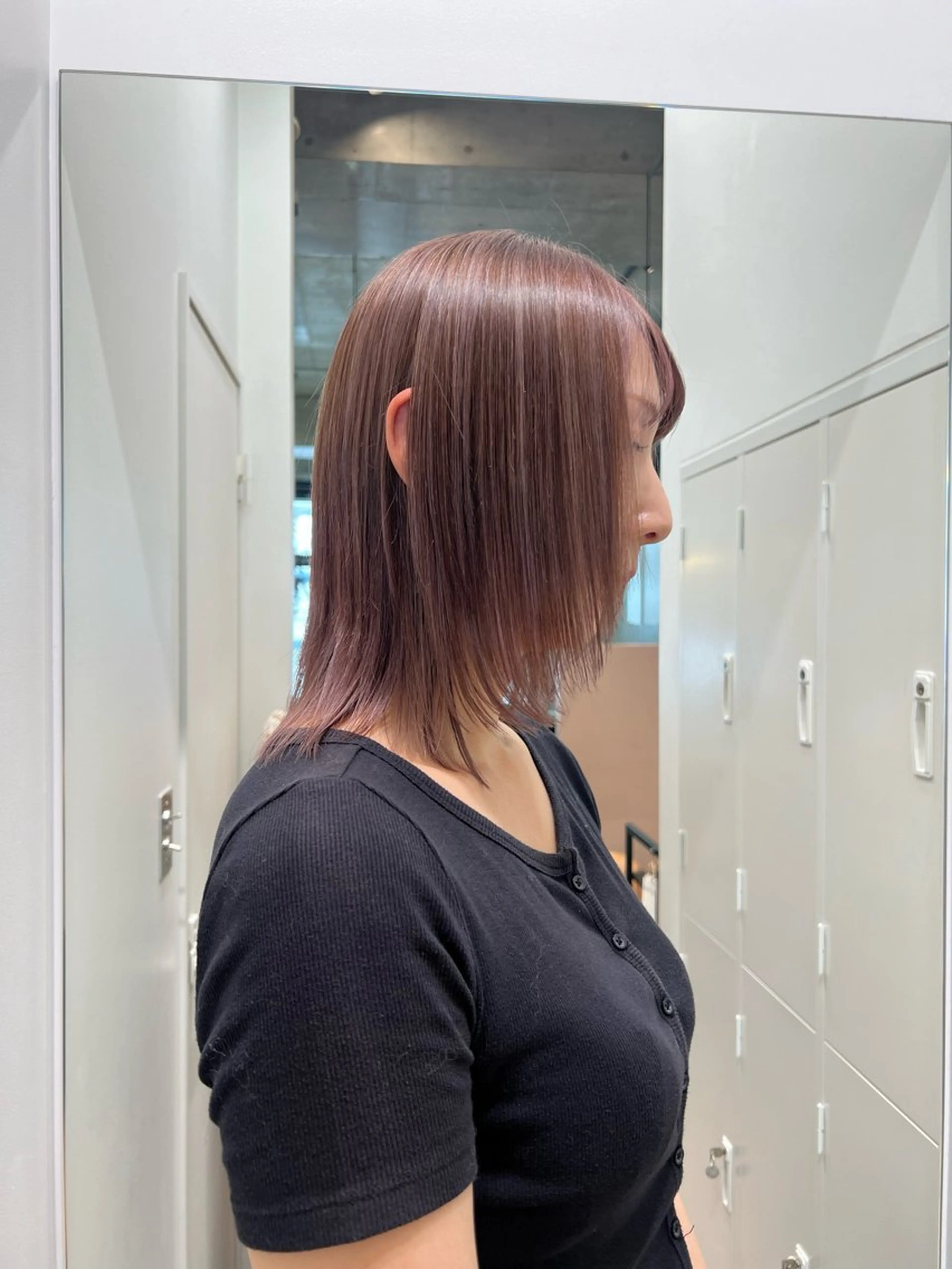 ミディアム カット ヘアカラー カコ♡ ボブ ヘアアレンジのヘアスタイル
