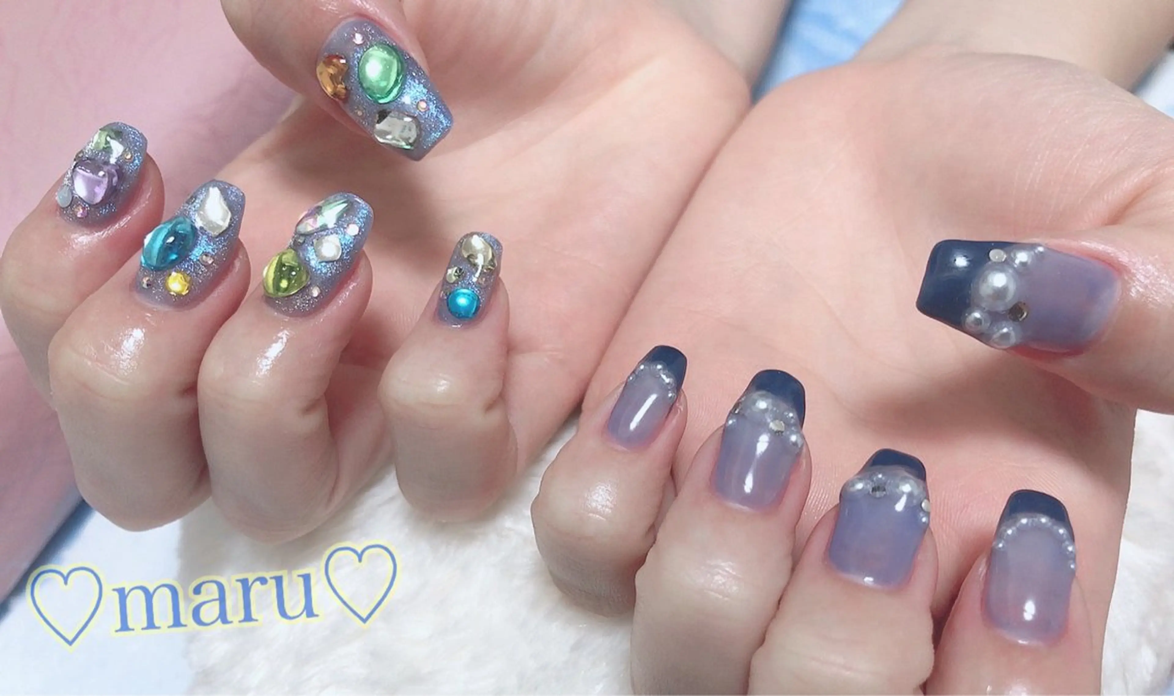ネイル ハンドネイル フットネイル まるみ♡8/25- 31お休み🙇‍♀️のネイルデザイン