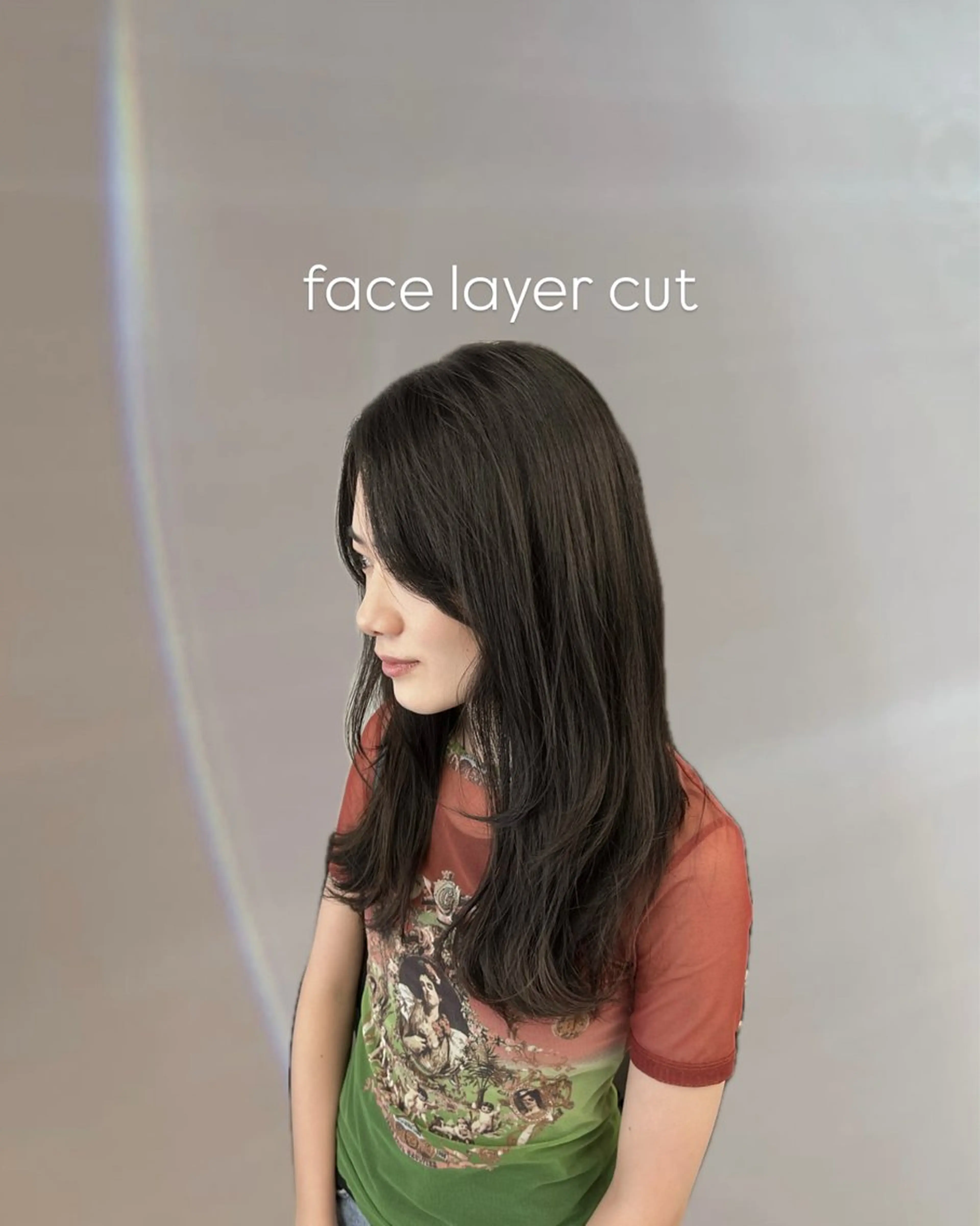 ロング INORI|艶カラ ー|フェイスレイヤーのヘアスタイル