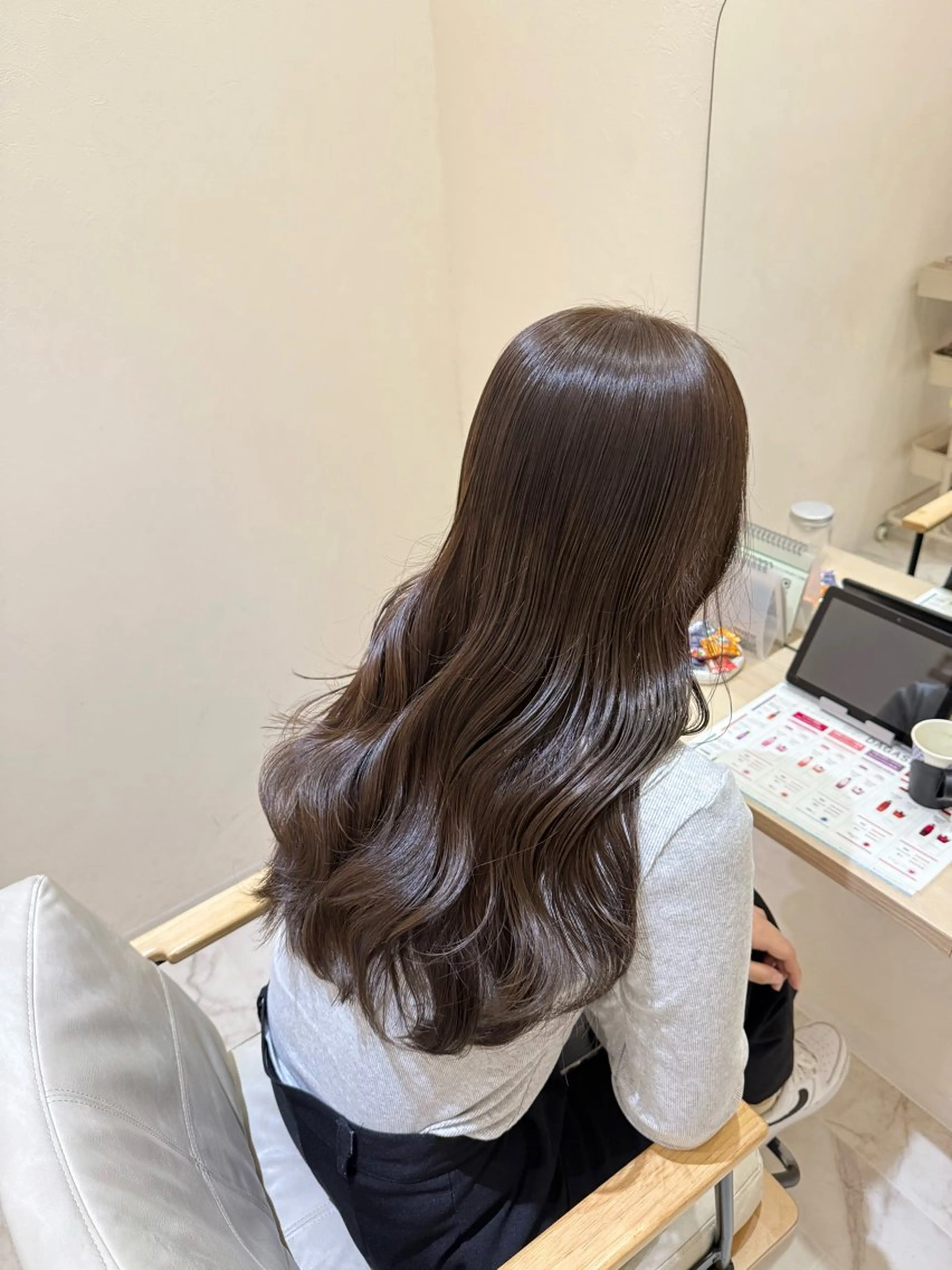 ロング カット ヘアカラー トリートメント 【ボブ/透明感カラー 】🎀上村美緒🎀のヘアスタイル