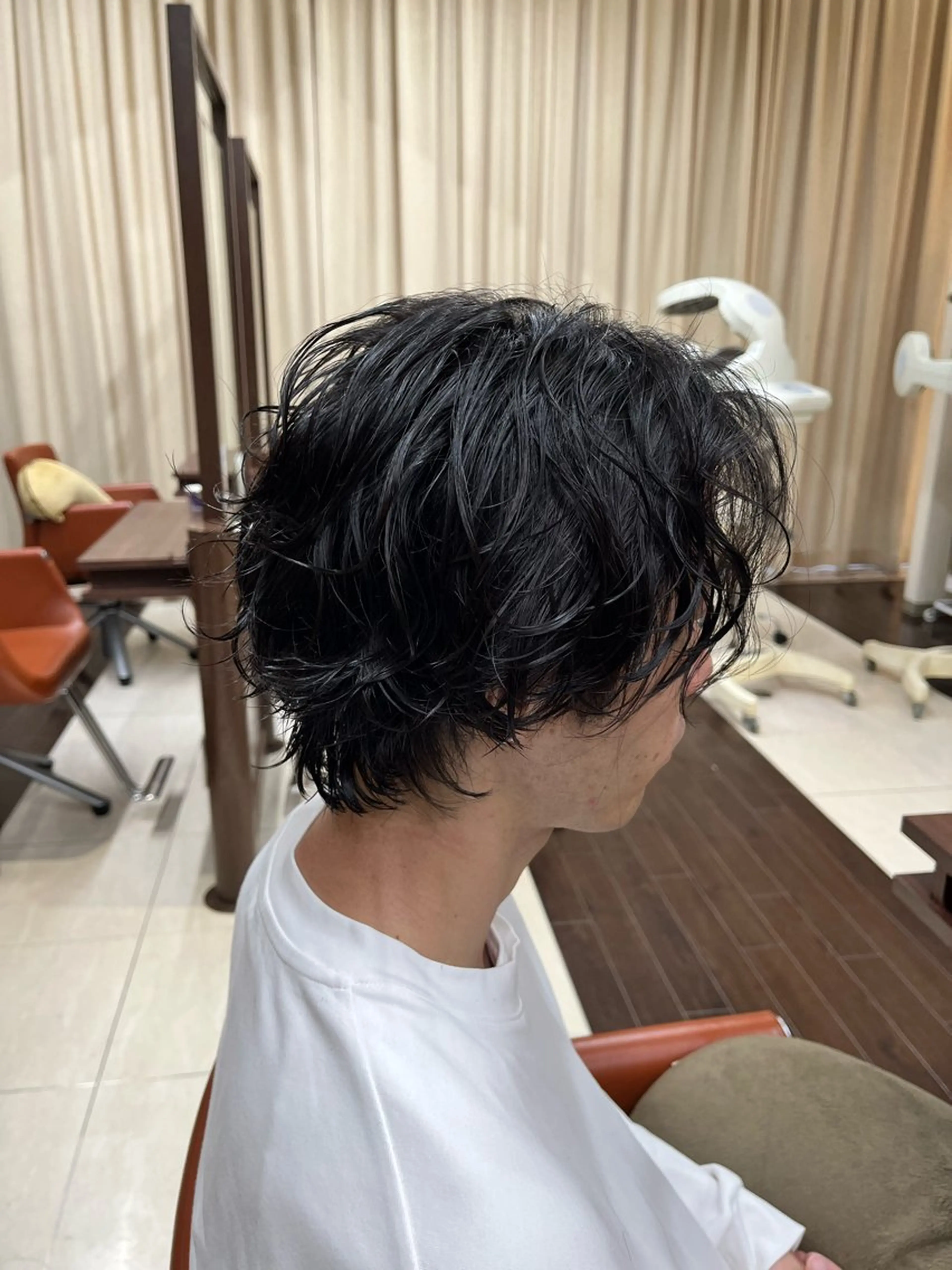 ミディアム パーマ メンズ ミディアムパーマ メンズパーマ ボブ スパイラルパーマ AROH  men's cut&men's perm 船橋店所属・🧊メンズ特化🧊 高木航希のヘアスタイル