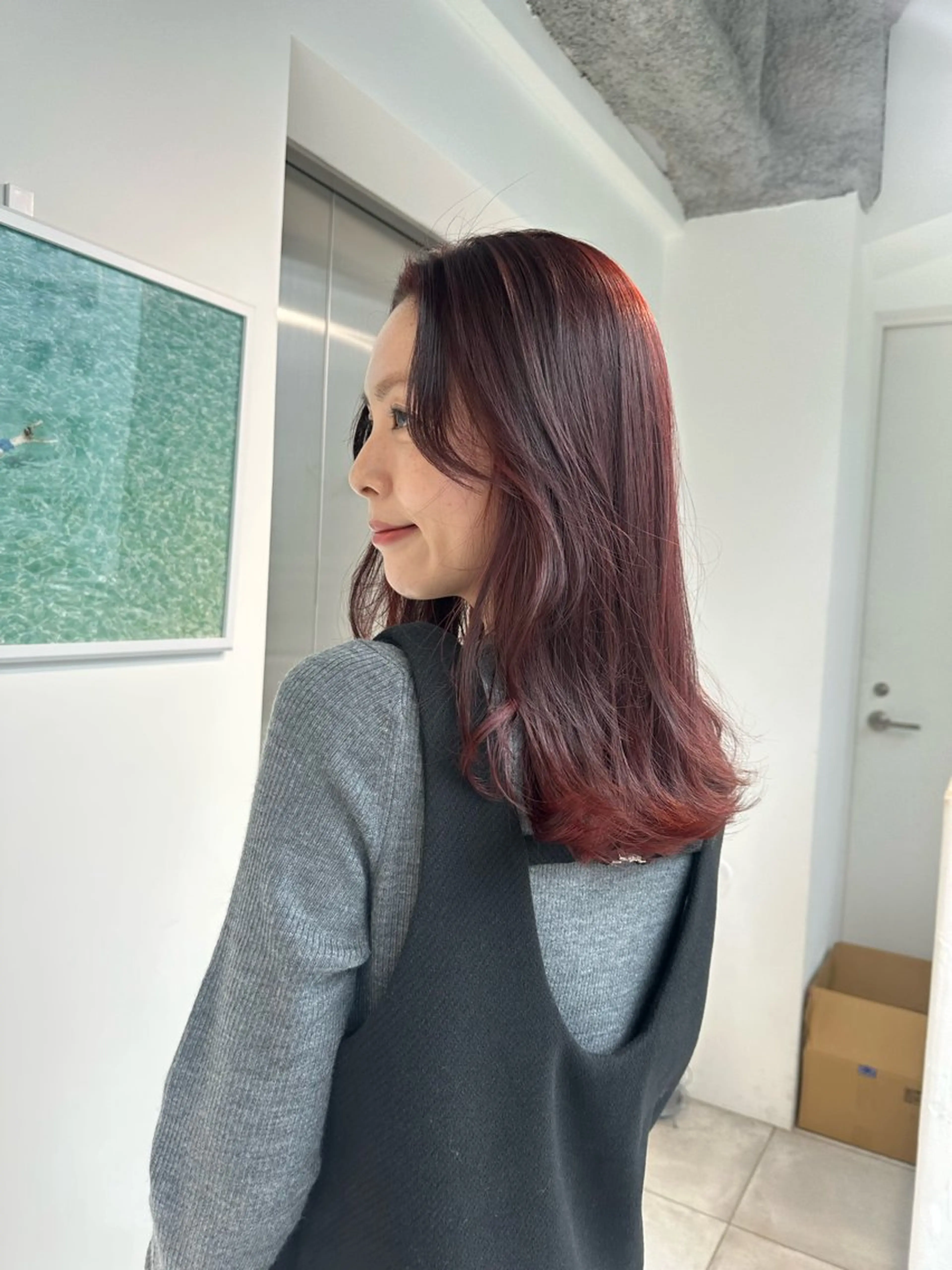 ミディアム カラー キッズ カット ヘアカラー オトナヘア🌿 harukaのヘアスタイル