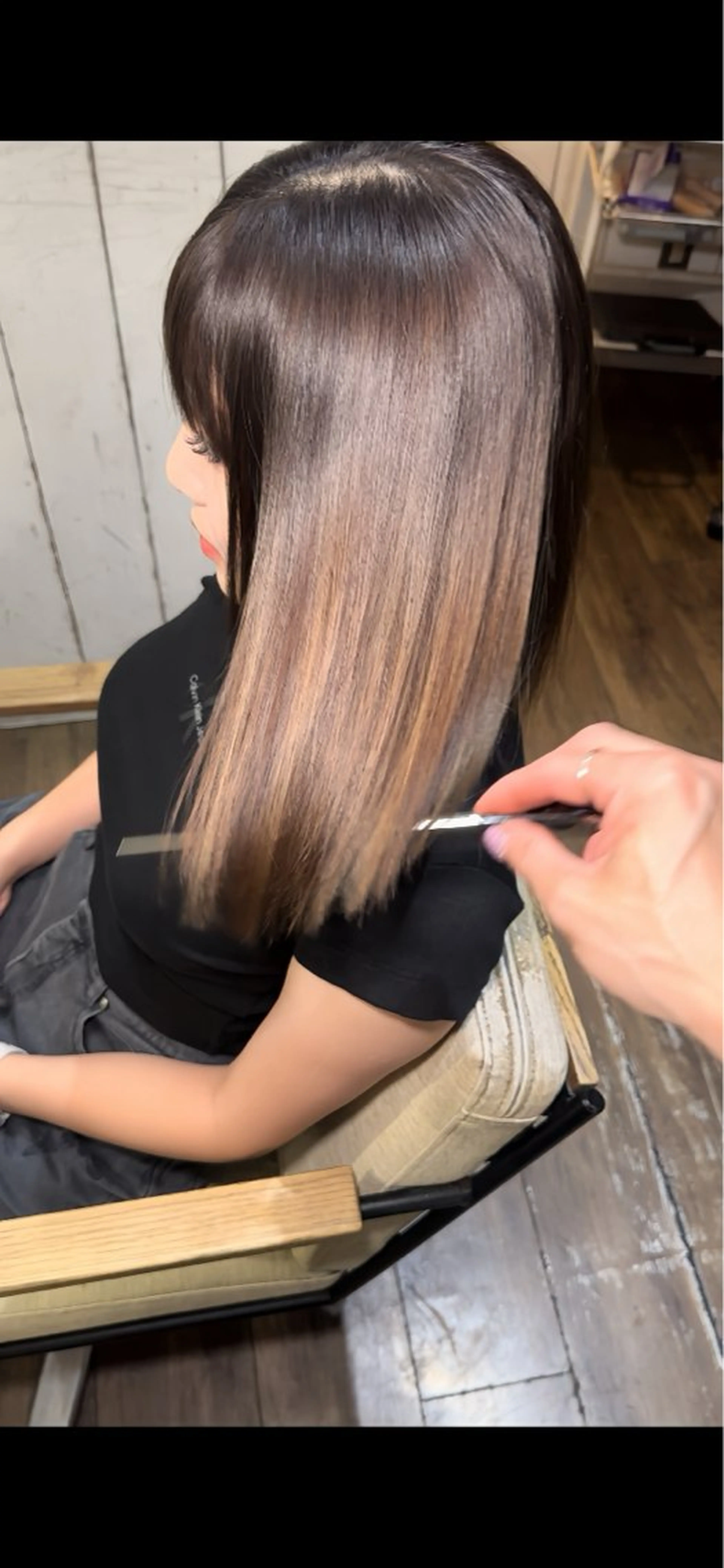 ショート カラー ヘアアレンジ ハイライトカラー ハイライト カット トリートメント MiU所属・髪質改善×レイヤー で理想のツヤ髪のヘアスタイル