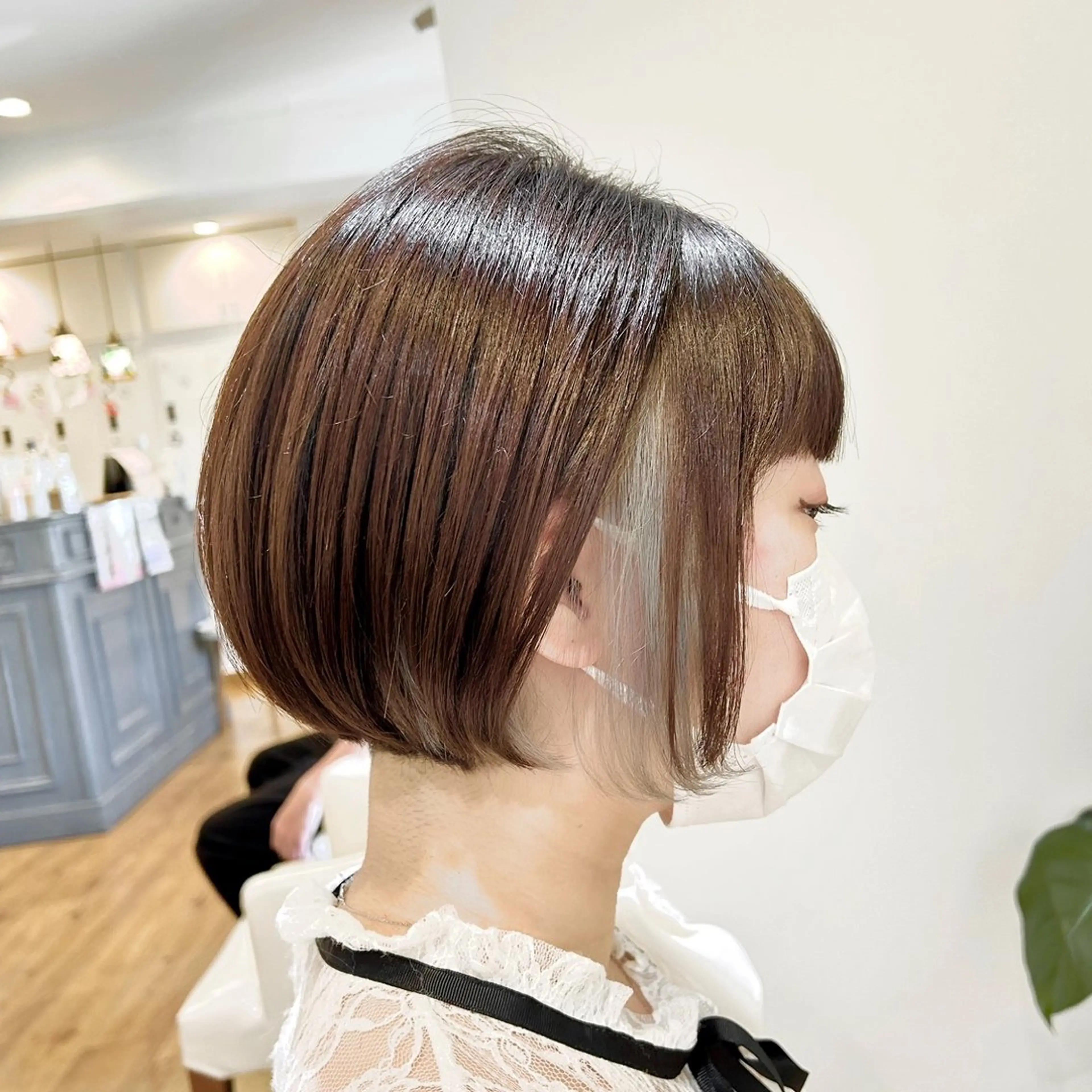 ショート カラー インナーカラー ボブ ショートヘア Halo 長居店 "ROKI"のヘアスタイル