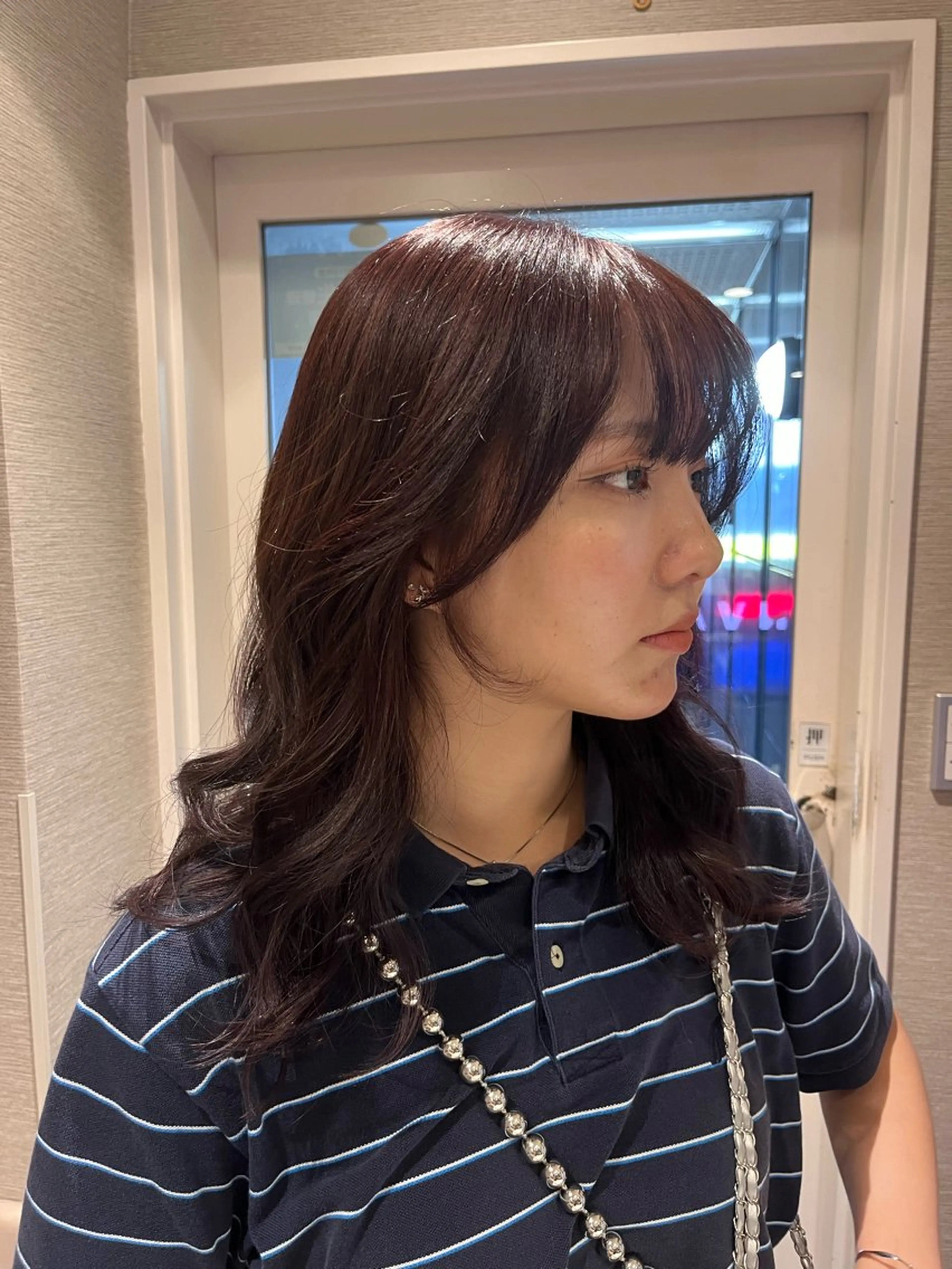 ロング カラー ブリーチ ダブルカラー ラベンダーカラー ブリーチなしカラー dogstar小林諒 レイヤー/パーマのヘアスタイル