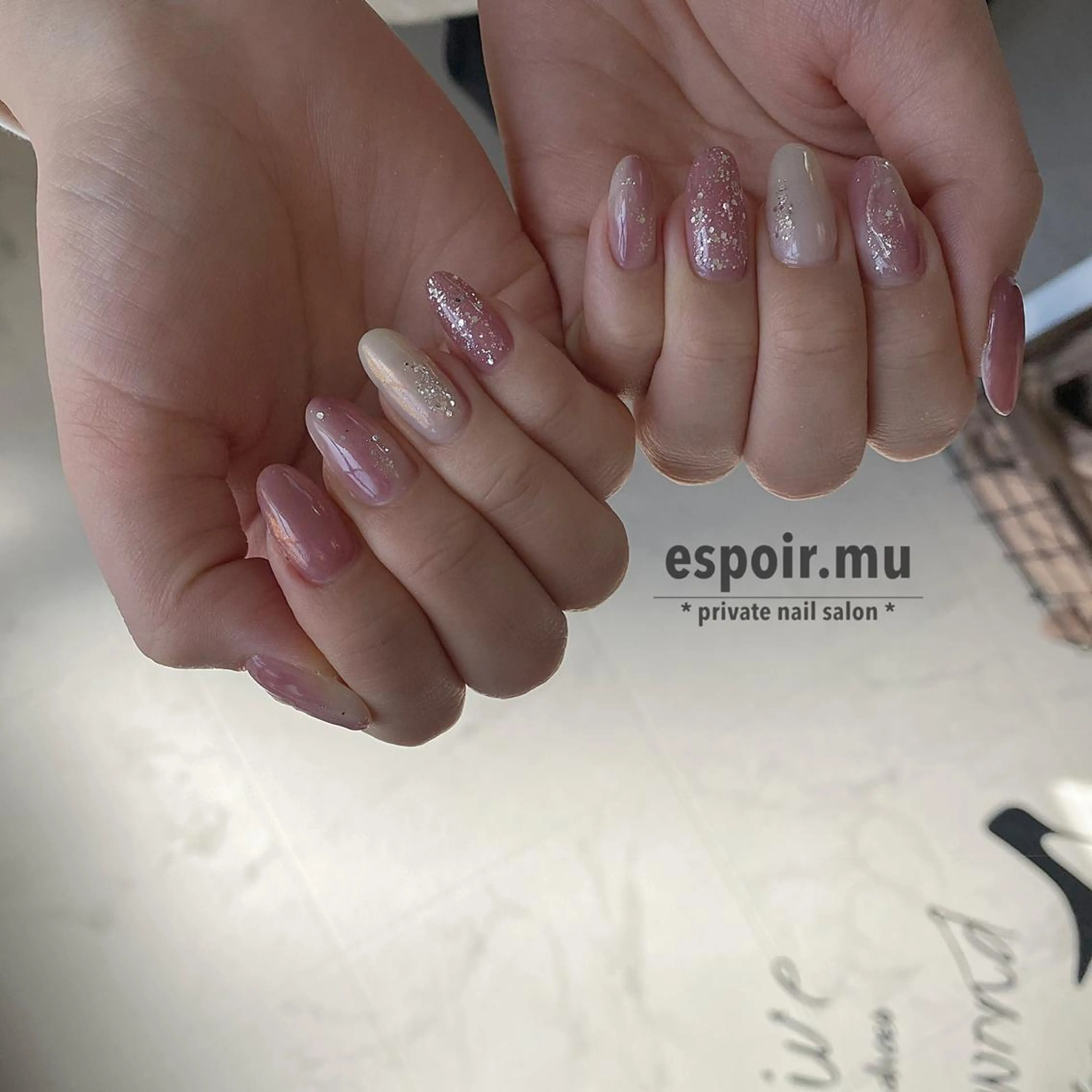 ロング ネイル espoir. muのネイルデザイン