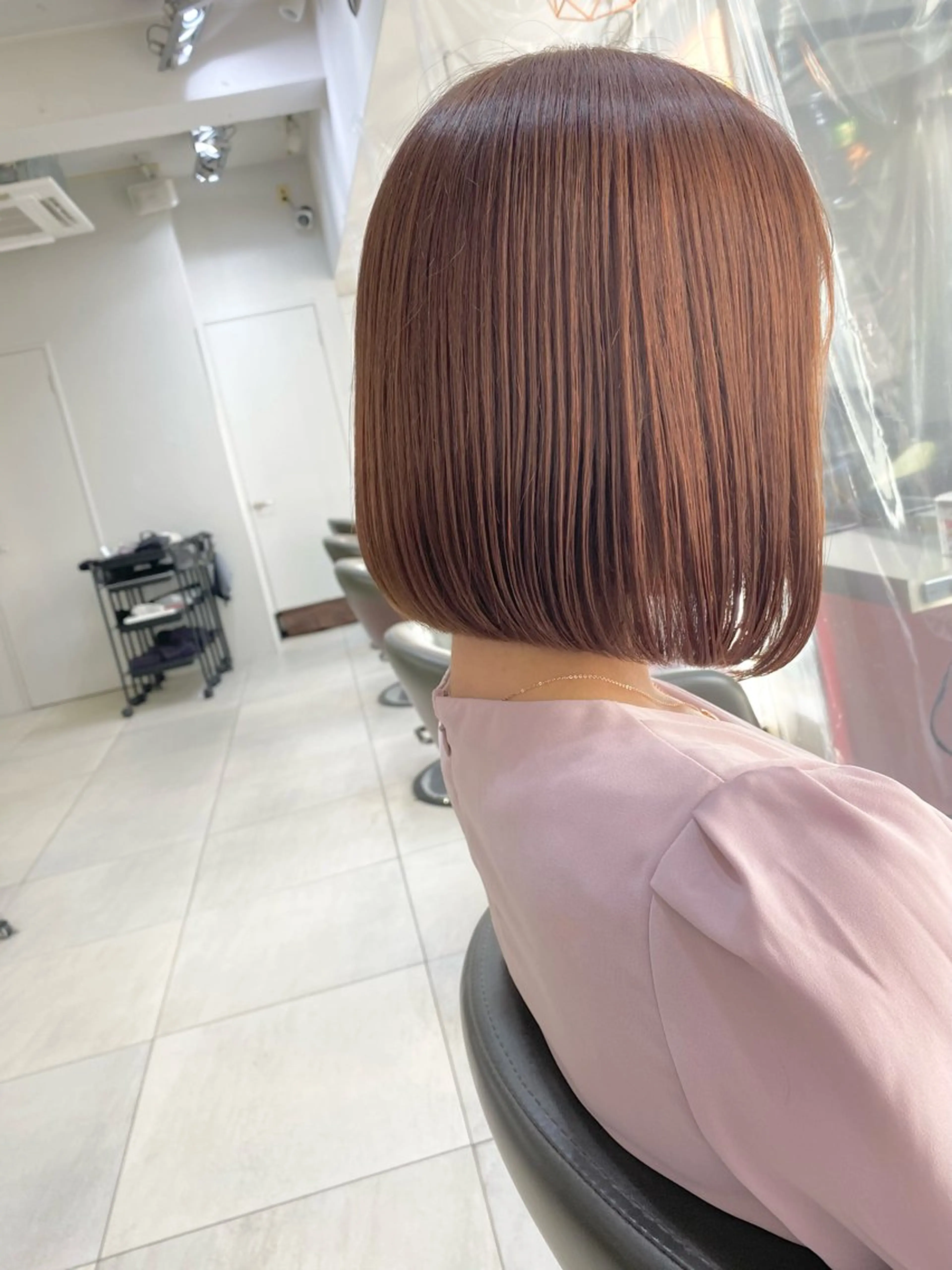 ミディアム カット ヘアカラー トリートメント ボブ/くびれボブ /植原健太のヘアスタイル