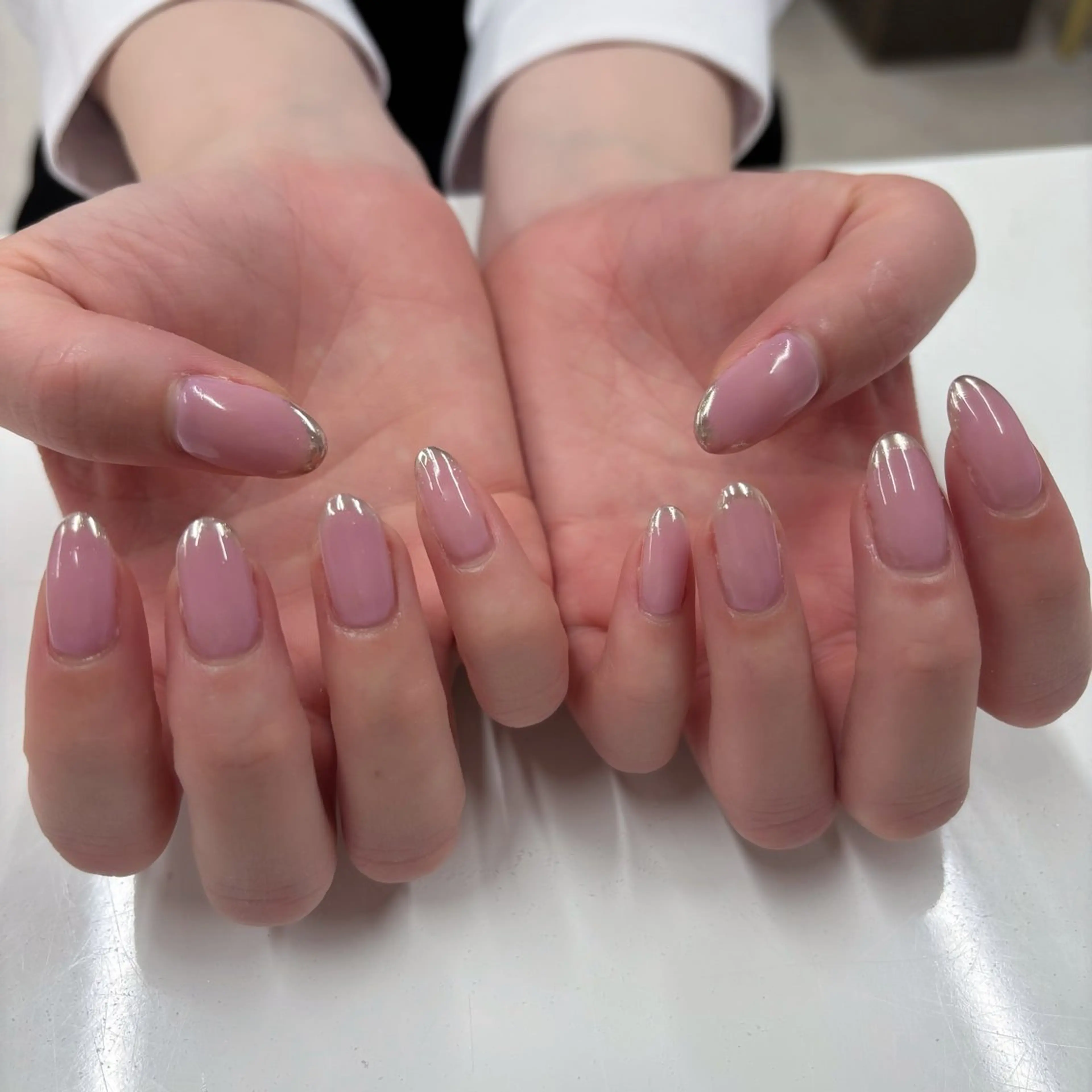ネイル アートネイル フレンチネイル ミラーネイル シンプルネイル bs-nail Aiのネイルデザイン