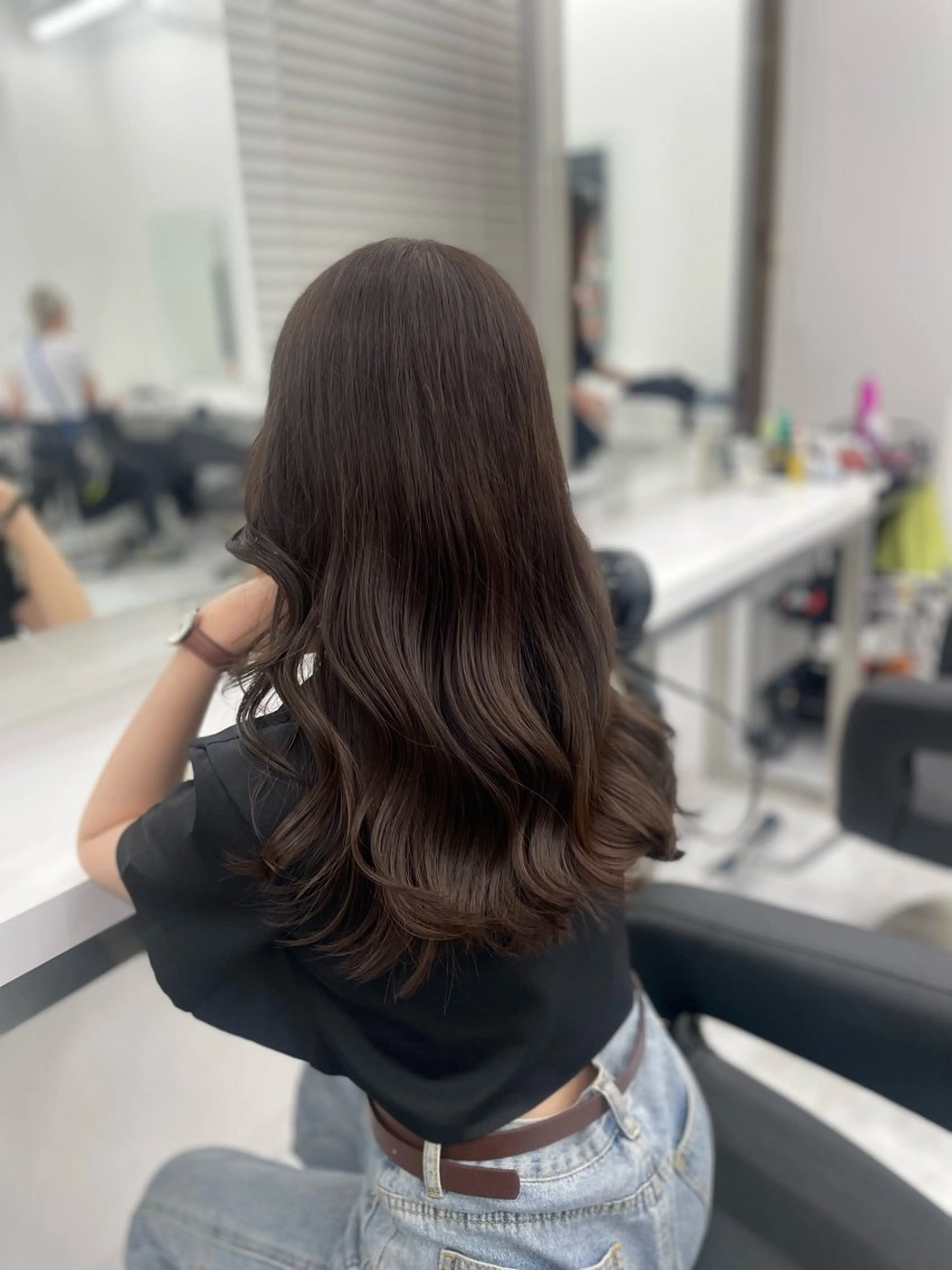 セミロング カット ヘアカラー トリートメント ヘアセット GO TODAY SHAiR SALON所属・🤍韓国トレンド ヘア🤍miku🤍のヘアスタイル