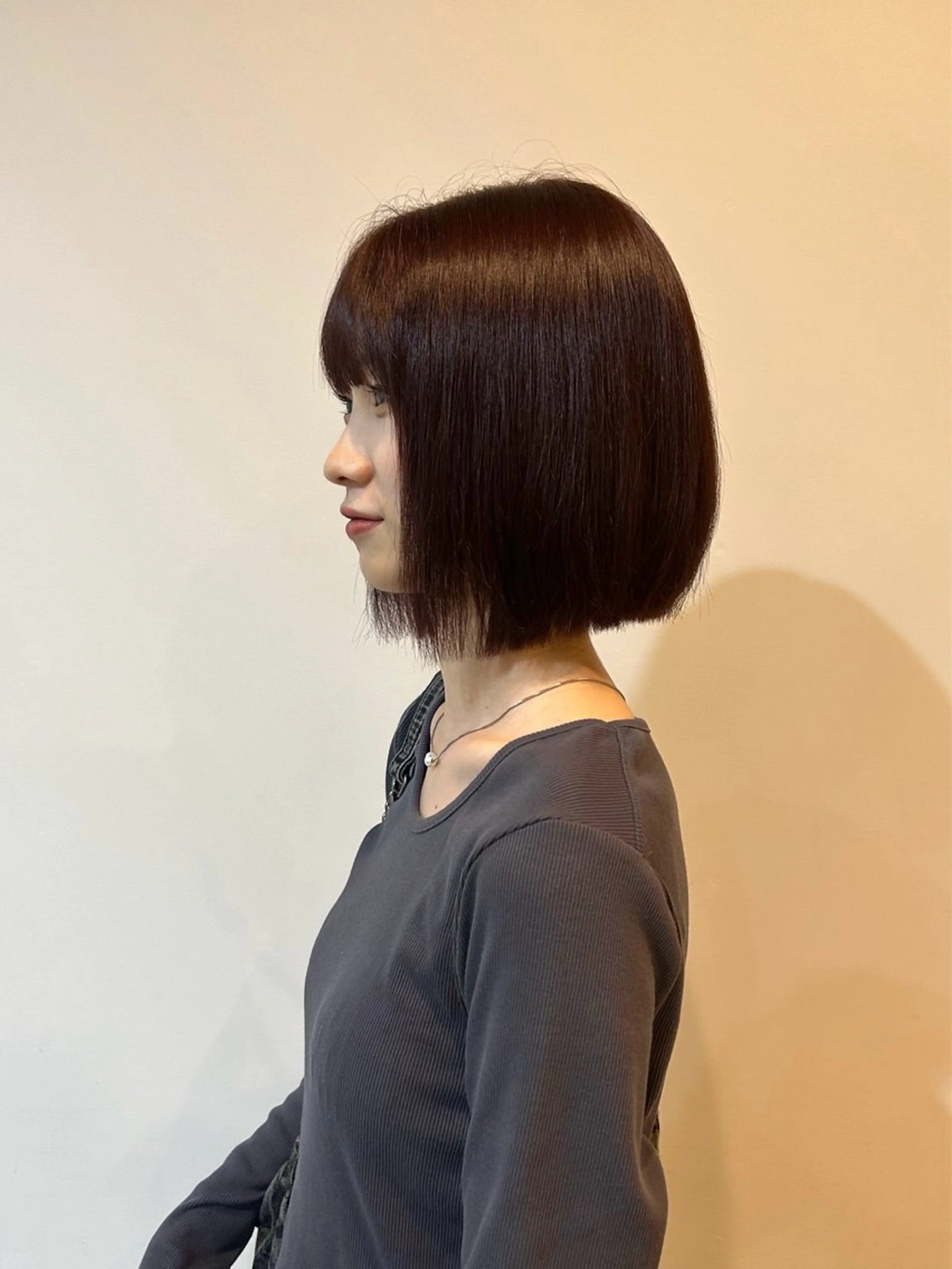ミディアム カラー ブラウンカラー ピンクカラー ピンクブラウン ヘアカラー Hair Muse'e 大西店所属・水谷 優華のヘアスタイル