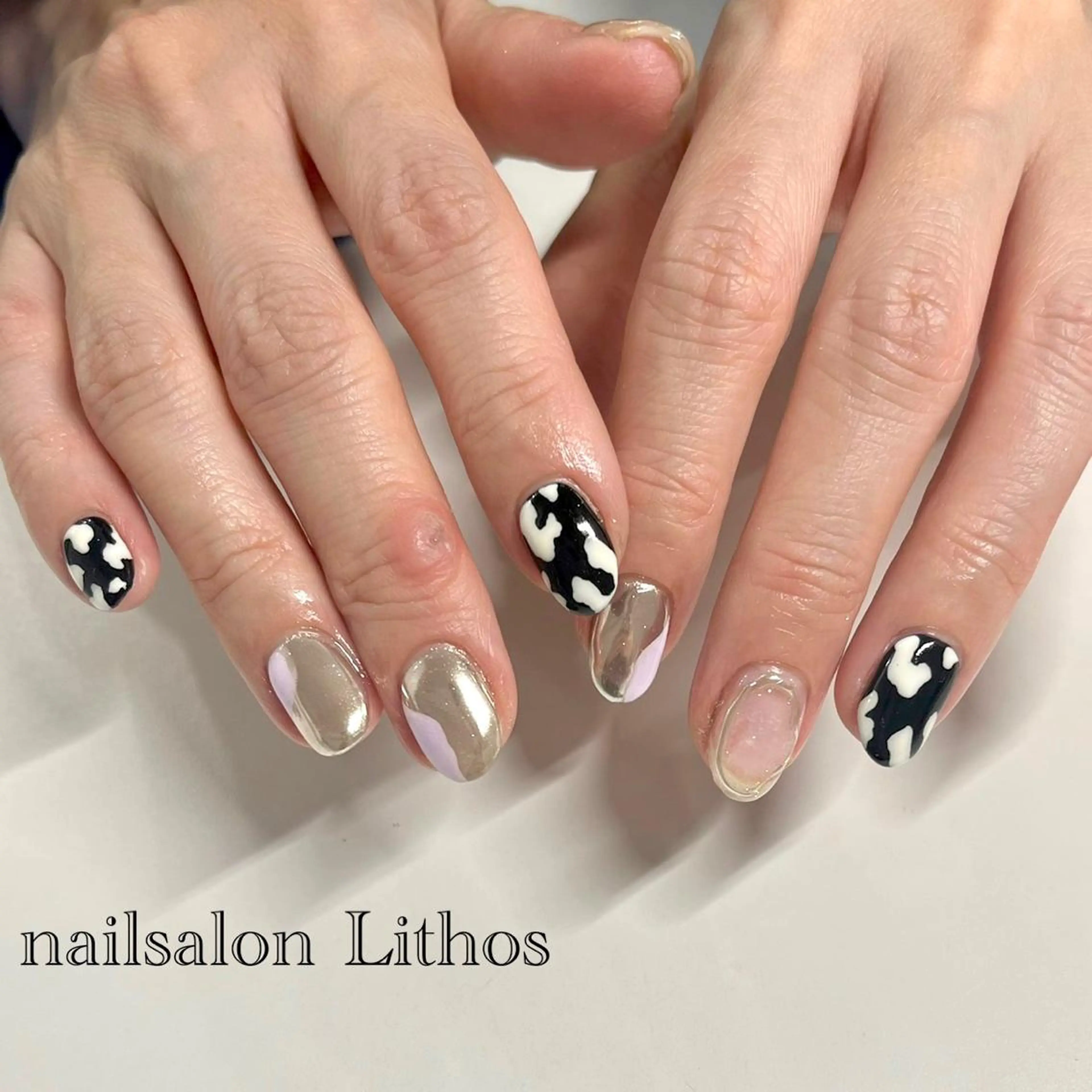 ネイル アニマル柄 ハンドネイル nailsalon Lithos所属・nailsalon Recontreのネイルデザイン