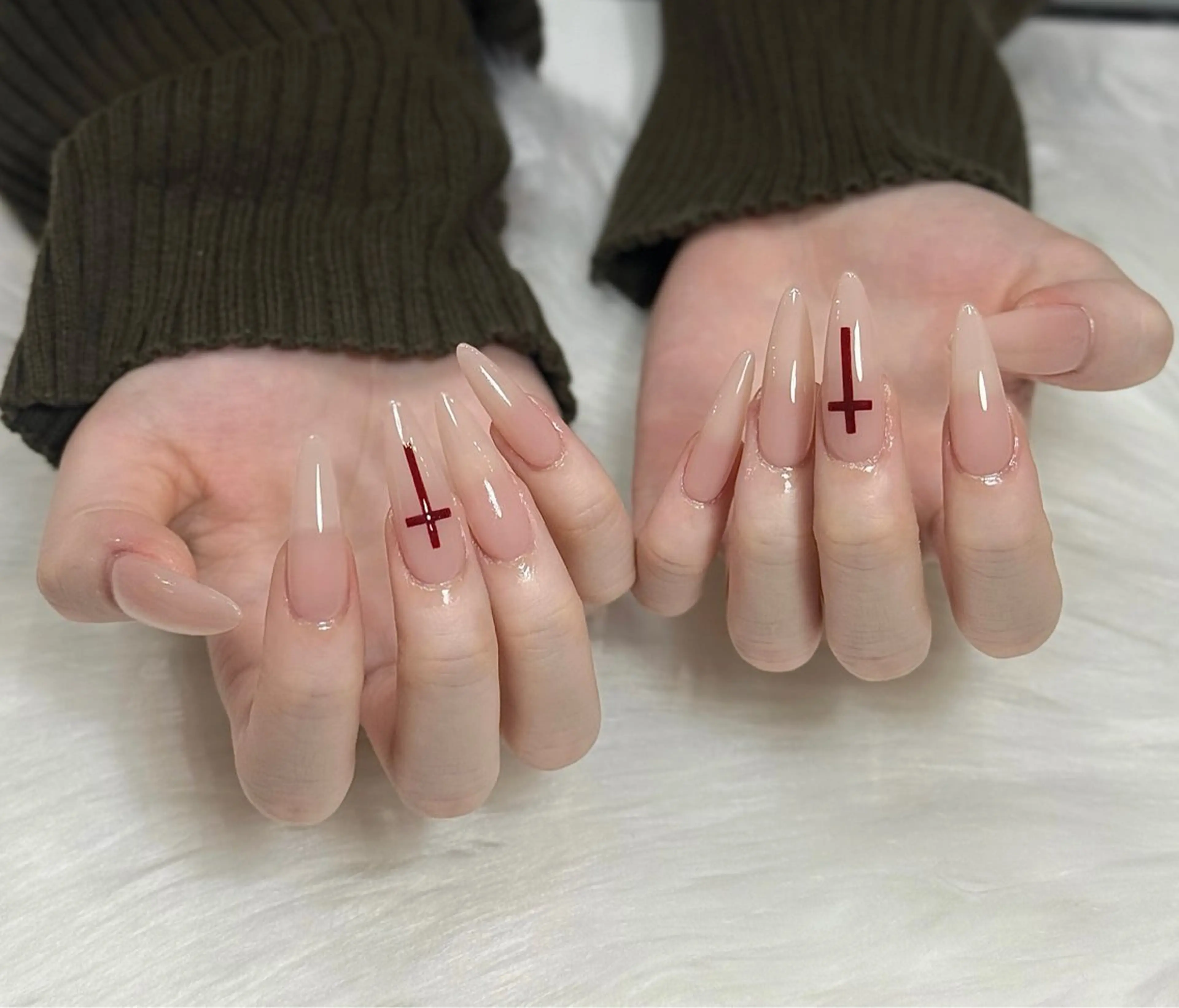 ネイル アートネイル オーロラネイル ジェルネイル 韓国ネイル ロングネイル ハンドネイル Nichi Nailsのネイルデザイン