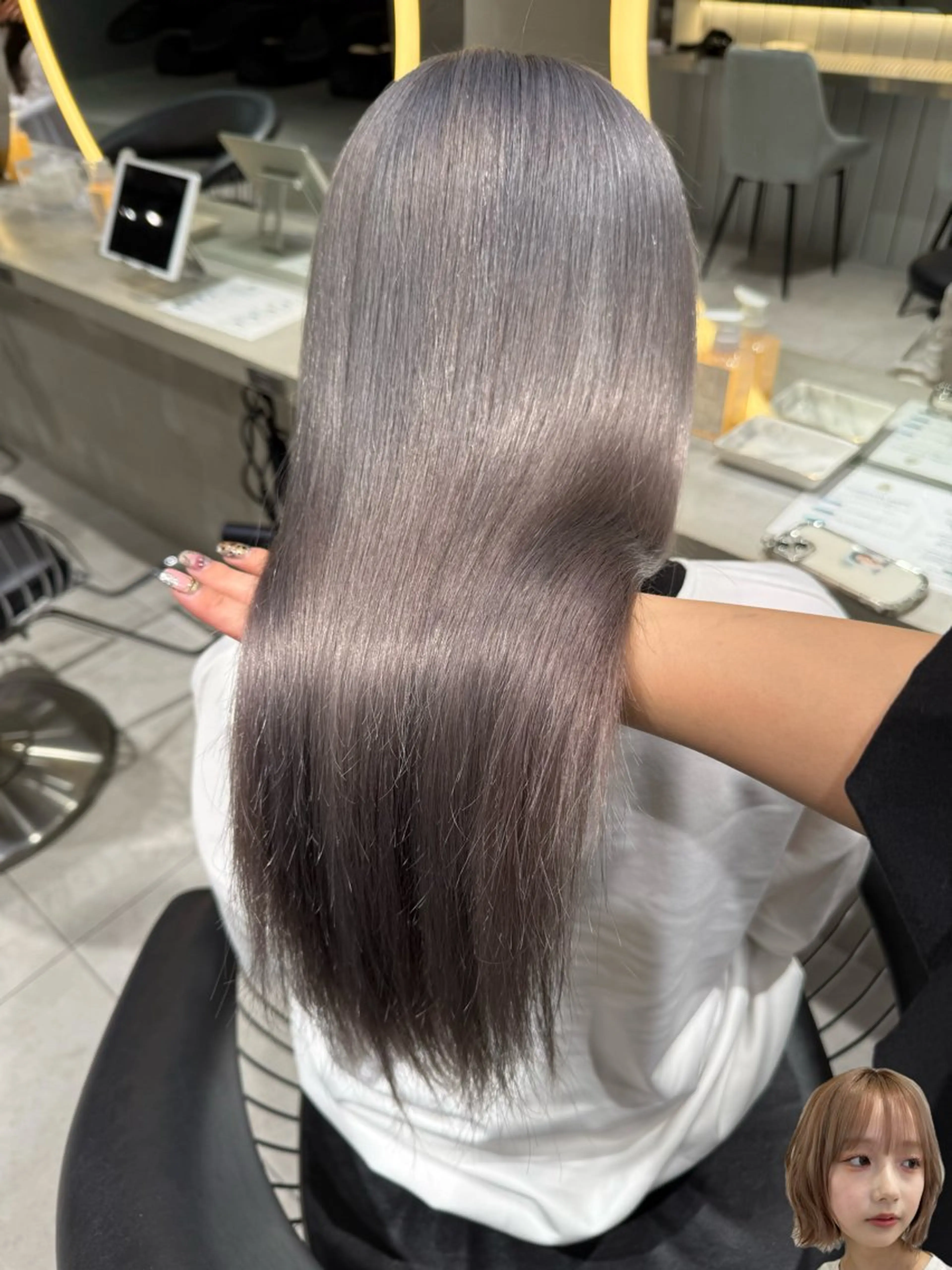 ロング ヘアカラー ハイトーン特化🤍/ 韓国ボブ / ハルナのヘアスタイル