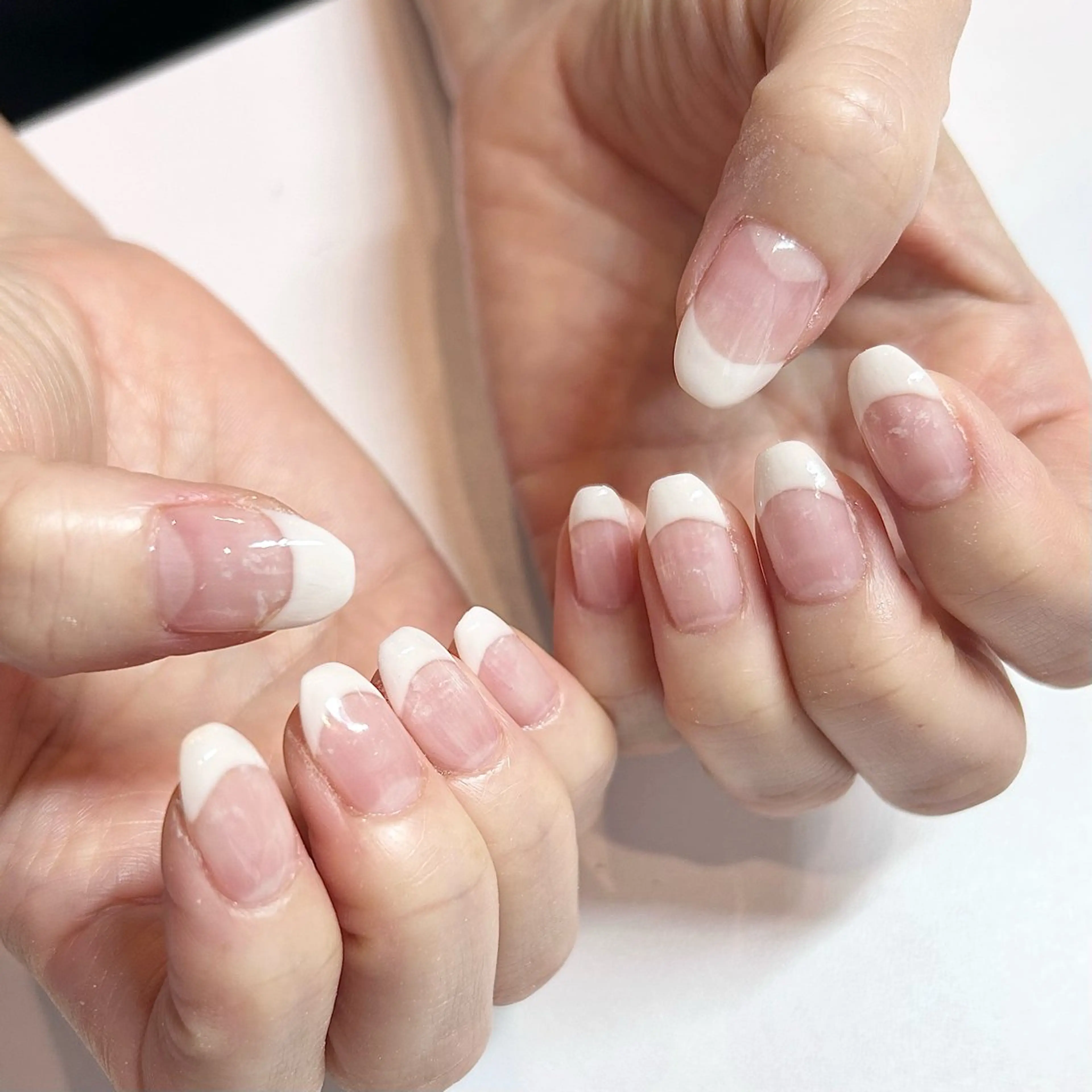 ネイル フレンチネイル OfHAIR自由が丘WEST店所属・🪐ほそだ ひとみ🪐のマツエク・マツパデザイン