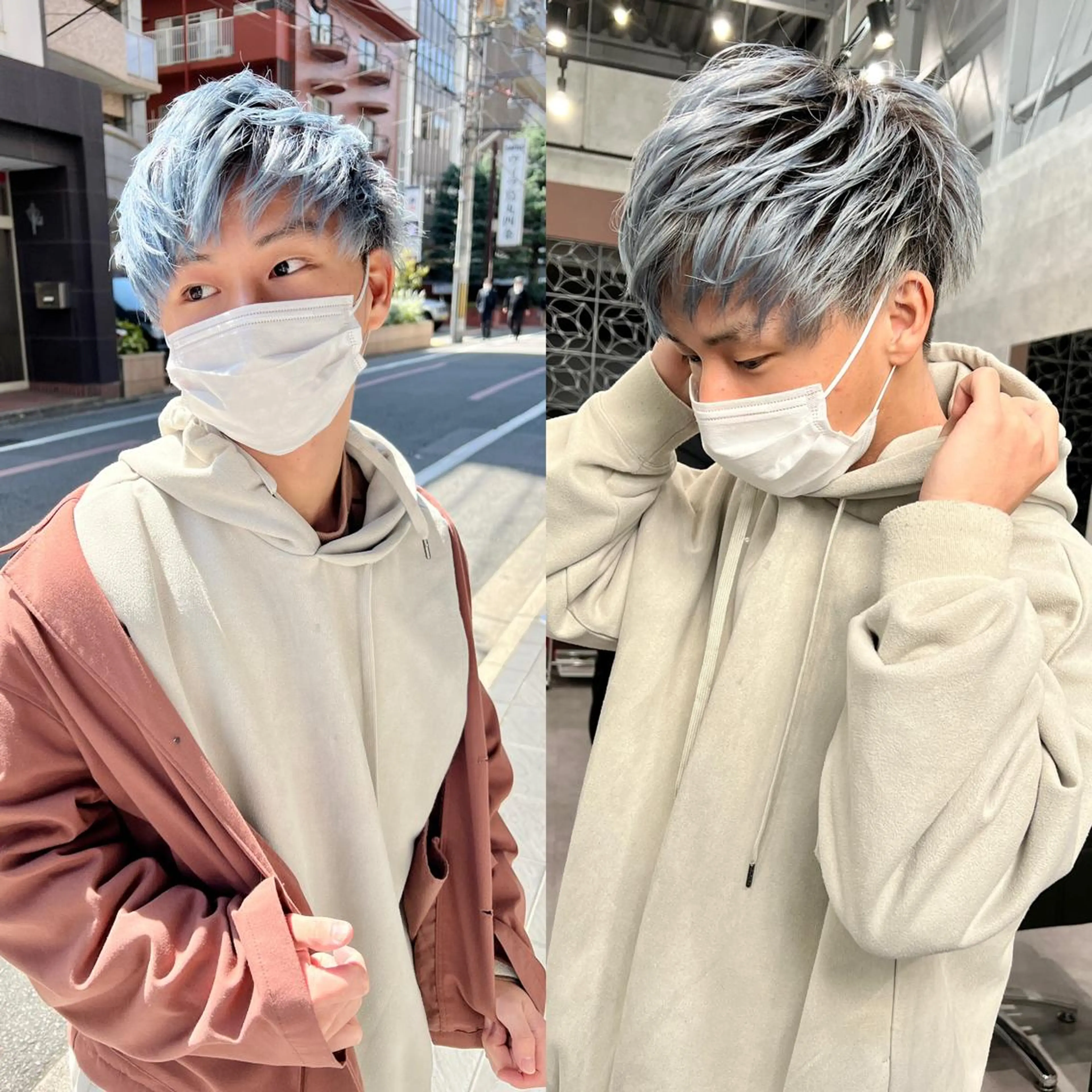 ショート カラー メンズ メンズハイトーン ハイトーンカラー Via officialのヘアスタイル