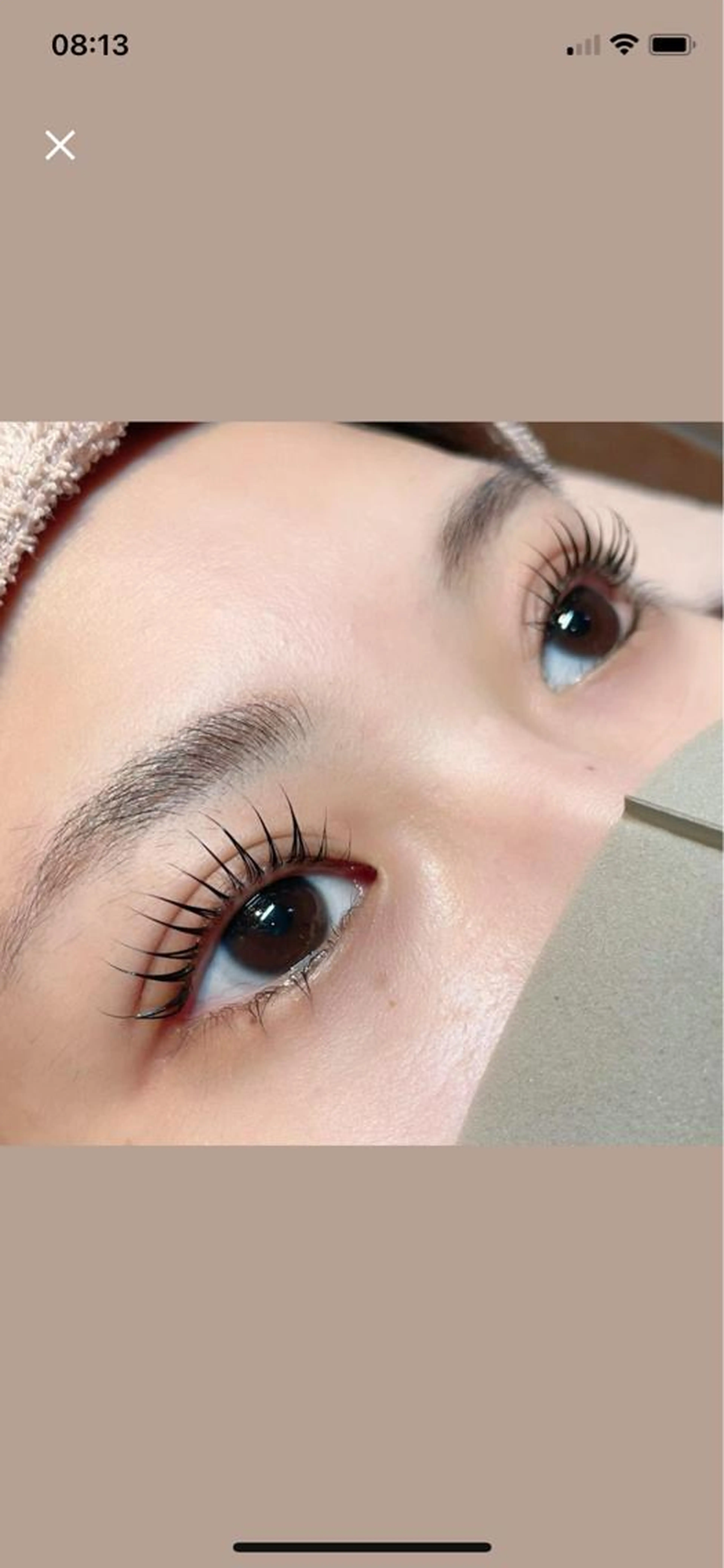 💚led無料パリエク（パリジェンヌ上＋フラットラッシュ）80本💚アイパック付の写真