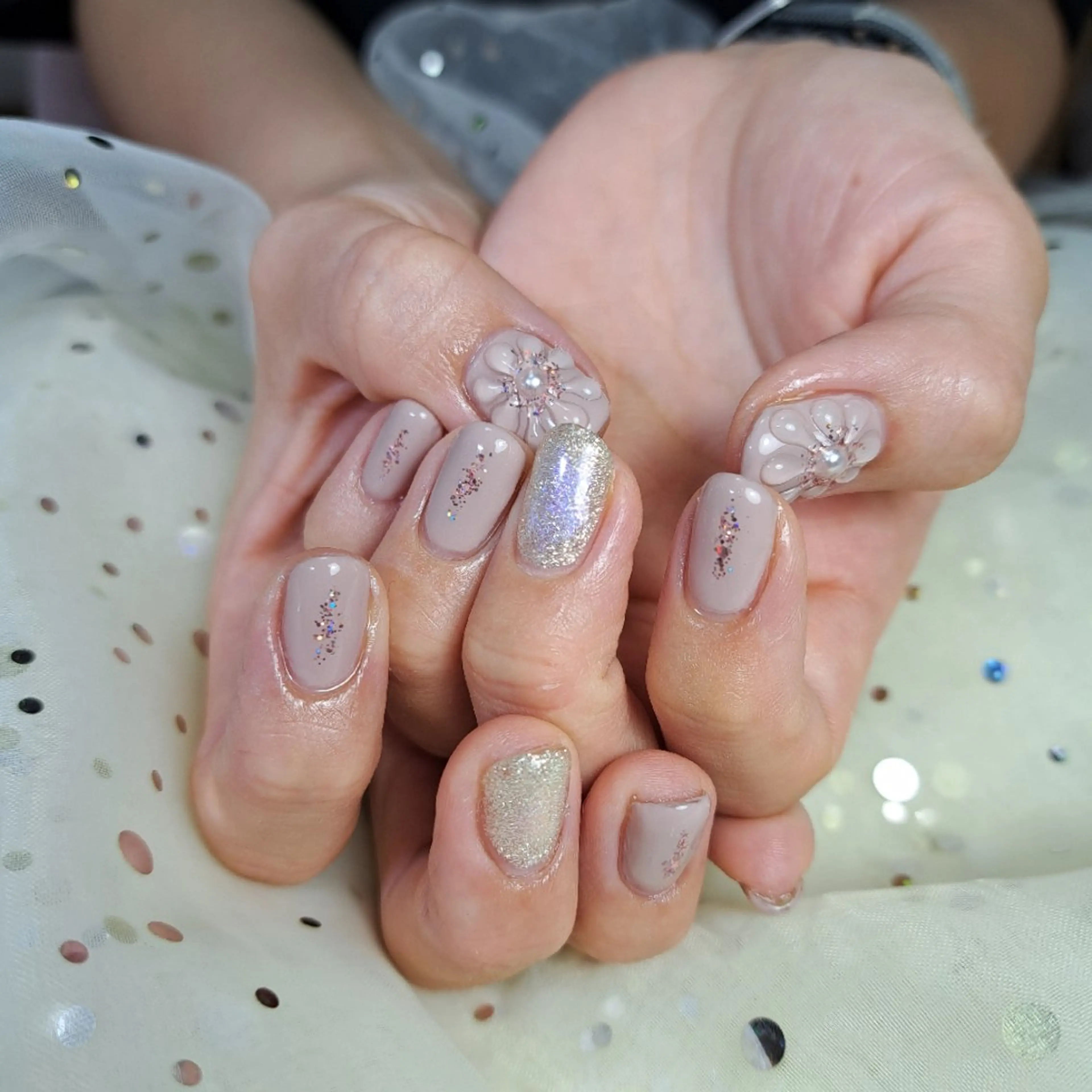 ネイル フラワーネイル ワンカラーネイル ぷっくりネイル シンプルネイル HAYASHI  Nのネイルデザイン