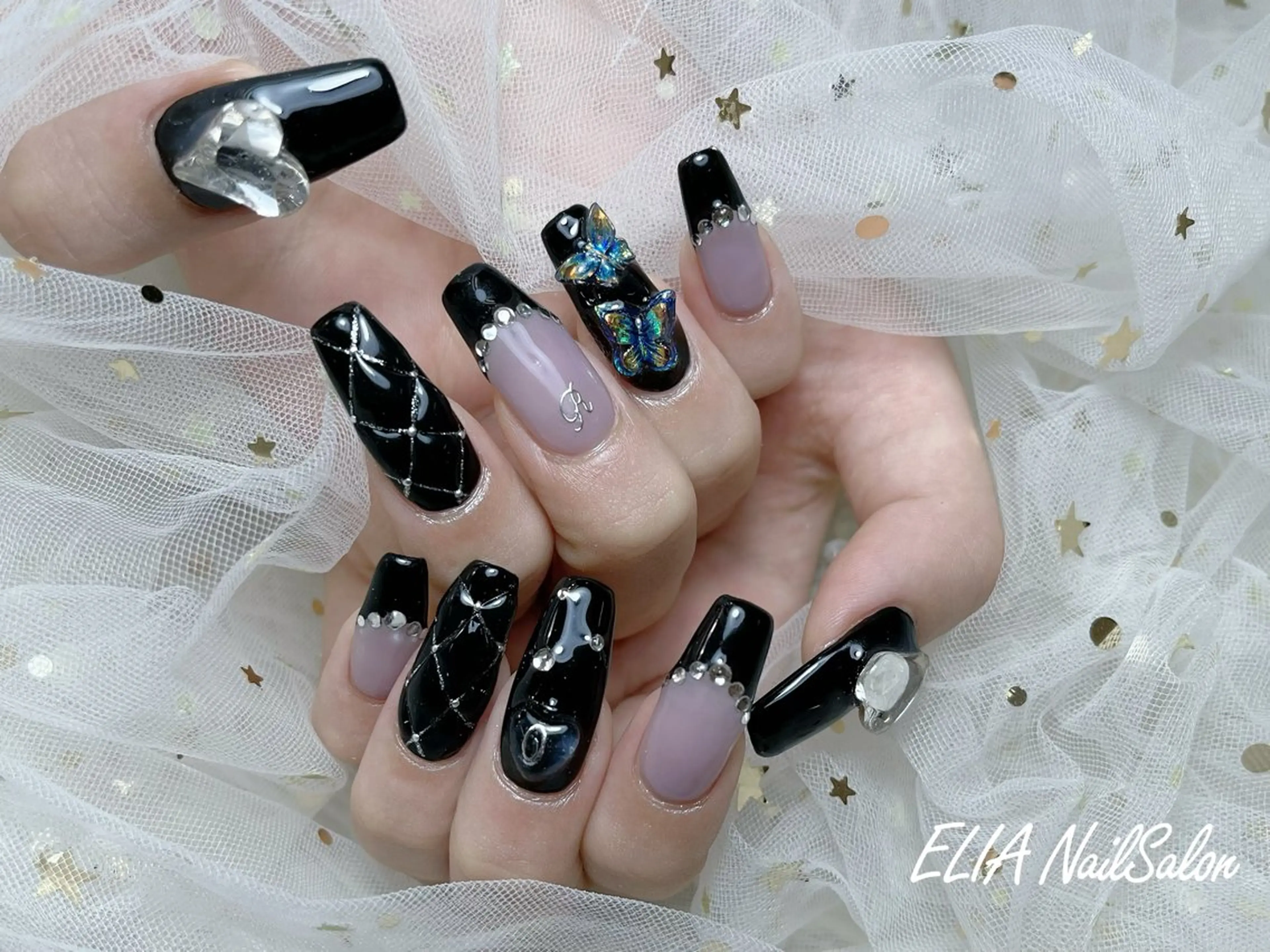 ミディアム ハンドネイル ハンドケア ELIA【エリア】 nailsalonのネイルデザイン