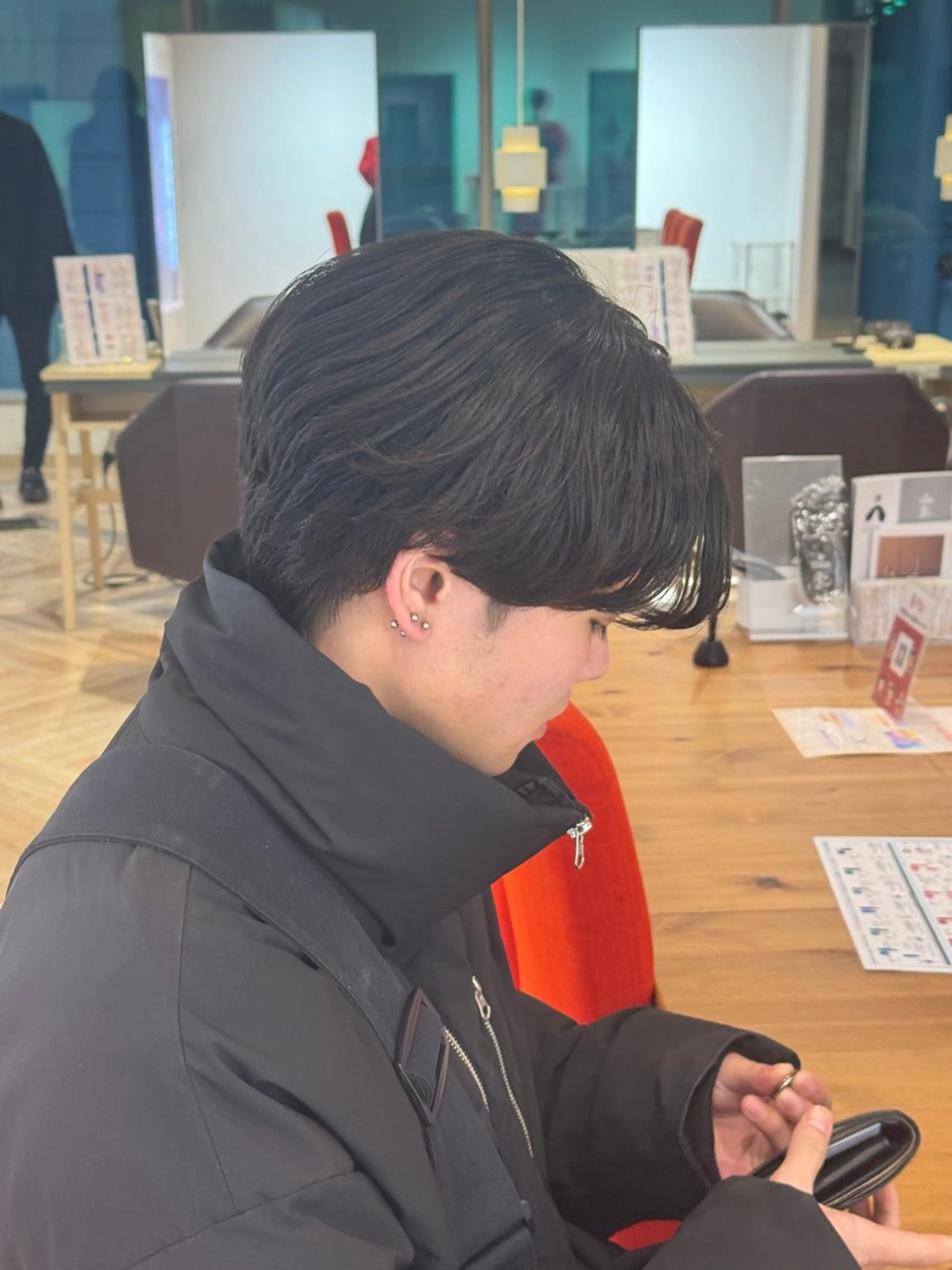 ショート メンズ センターパート メンズ特化/ センターパート/八谷のヘアスタイル