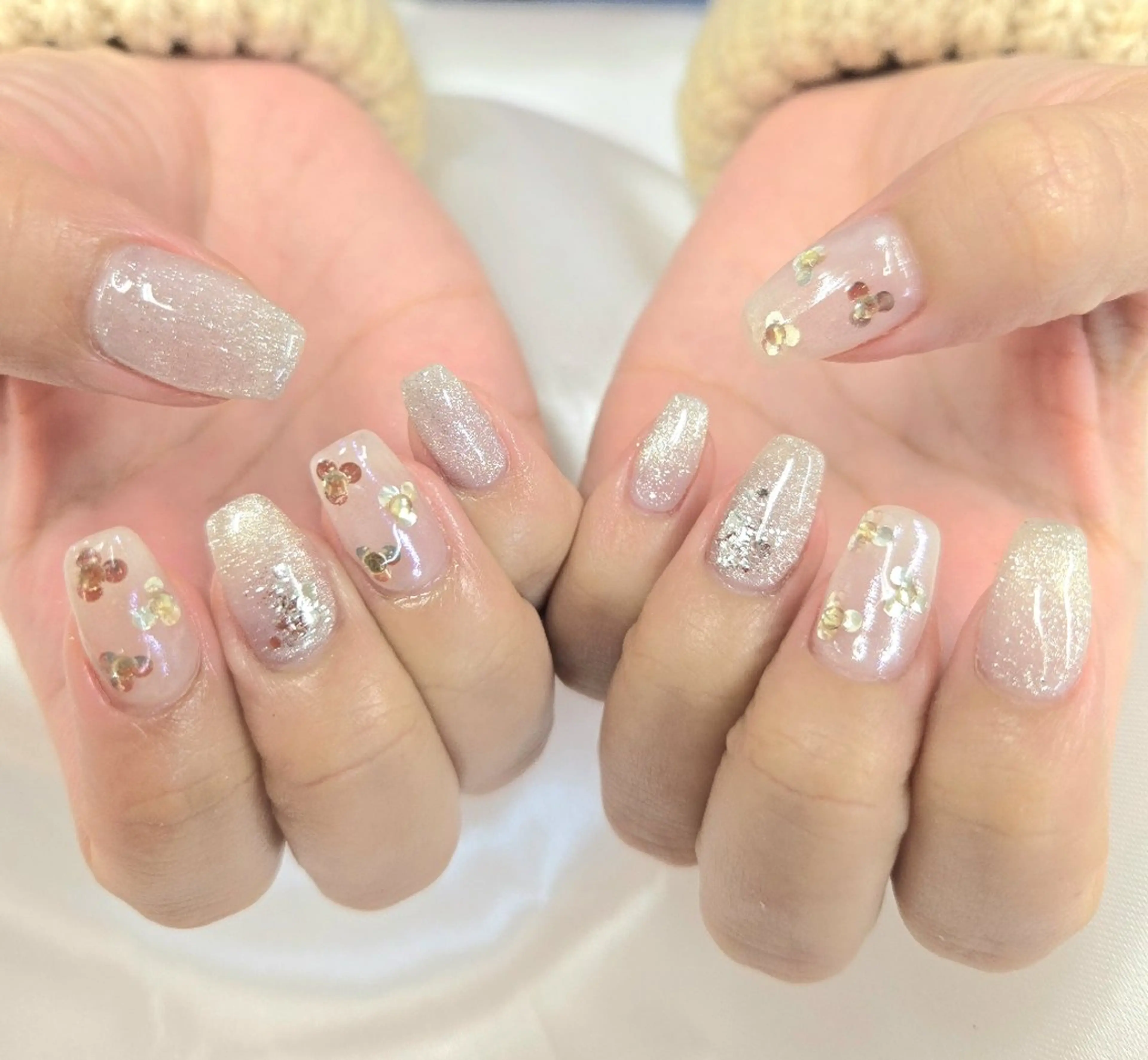 ネイル アートネイル オーロラネイル チークネイル ジェルネイル グラデーション ハンドネイル 河野ちえ (雑誌掲載サロン)のネイルデザイン