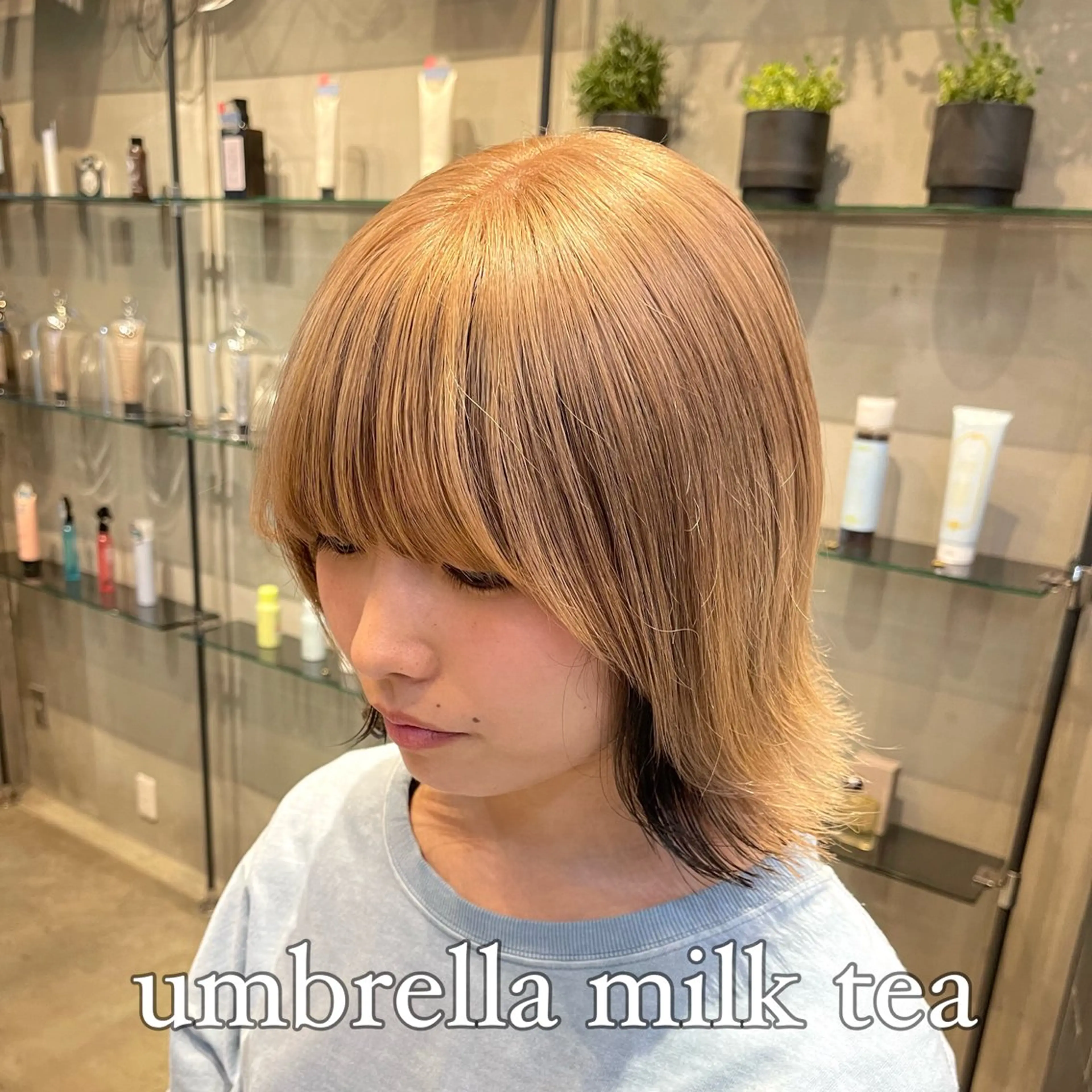 ミディアム カラー カット ヘアカラー トリートメント ✨縮毛矯正　韓国ヘア レイヤー✨大濱快斗のヘアスタイル