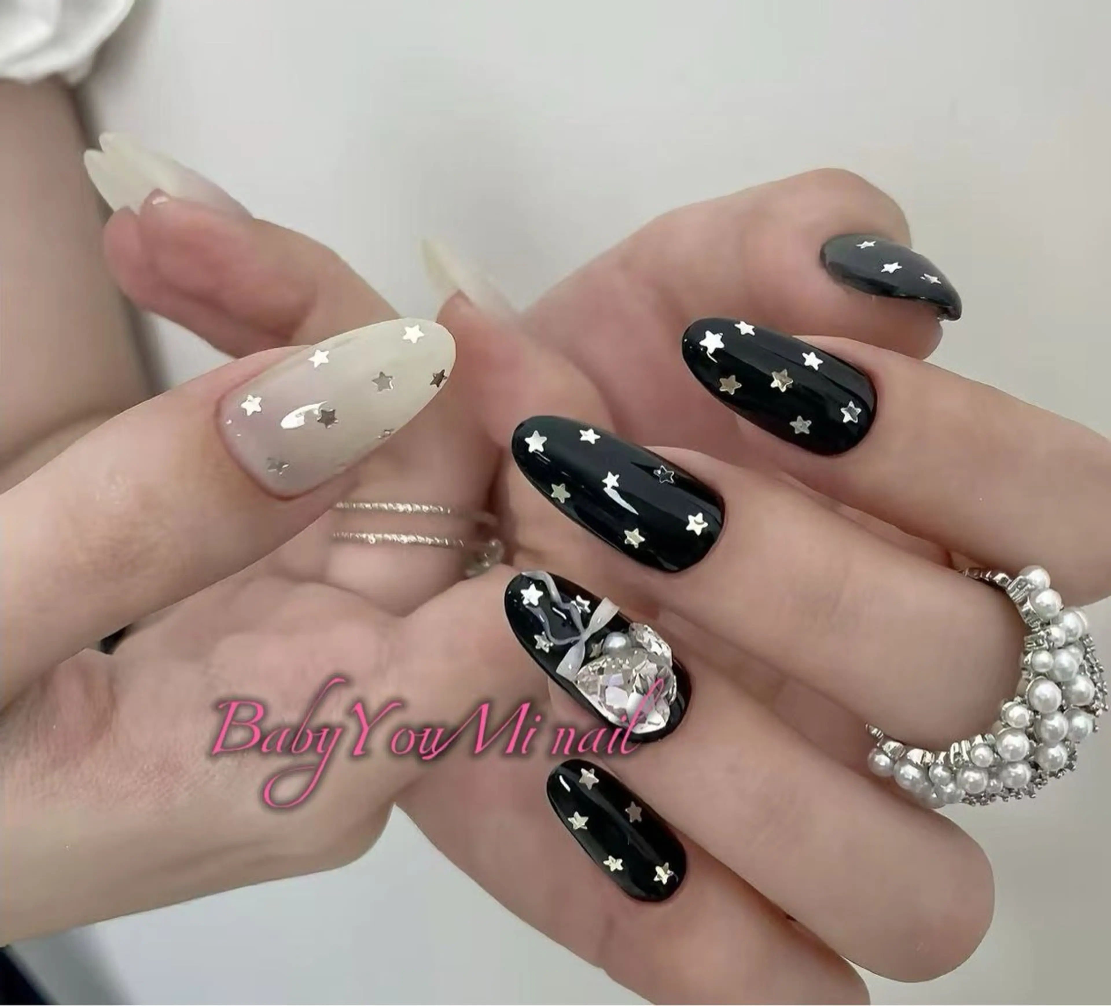 ネイル オーロラネイル フラワーネイル フットネイル フレンチネイル ジェルネイル ハンドネイル BabyYouMi nailのネイルデザイン