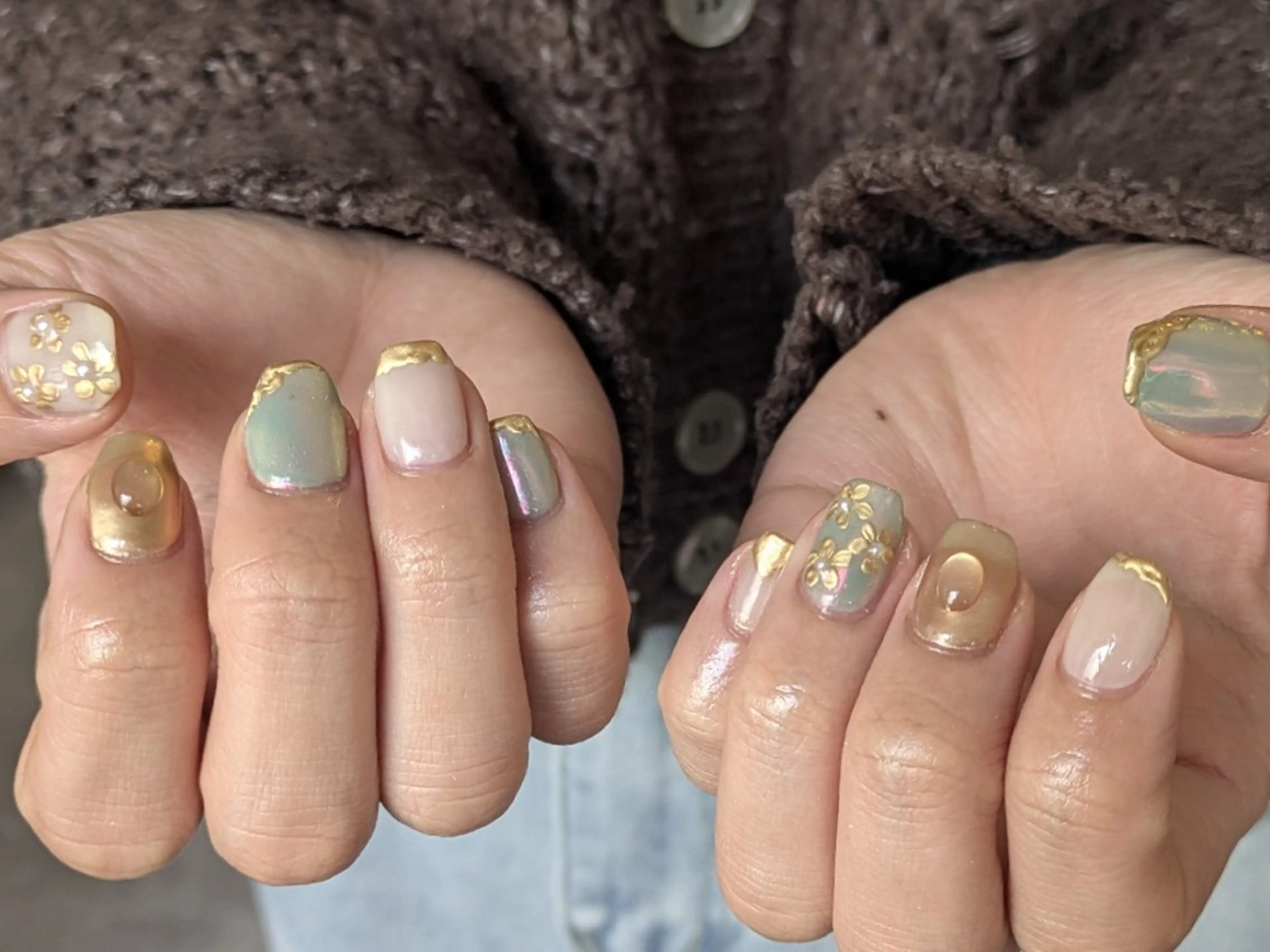 ネイル フラワーネイル ニュアンスネイル ニュアンスネイル 【新宿三丁目】AMIのネイルデザイン