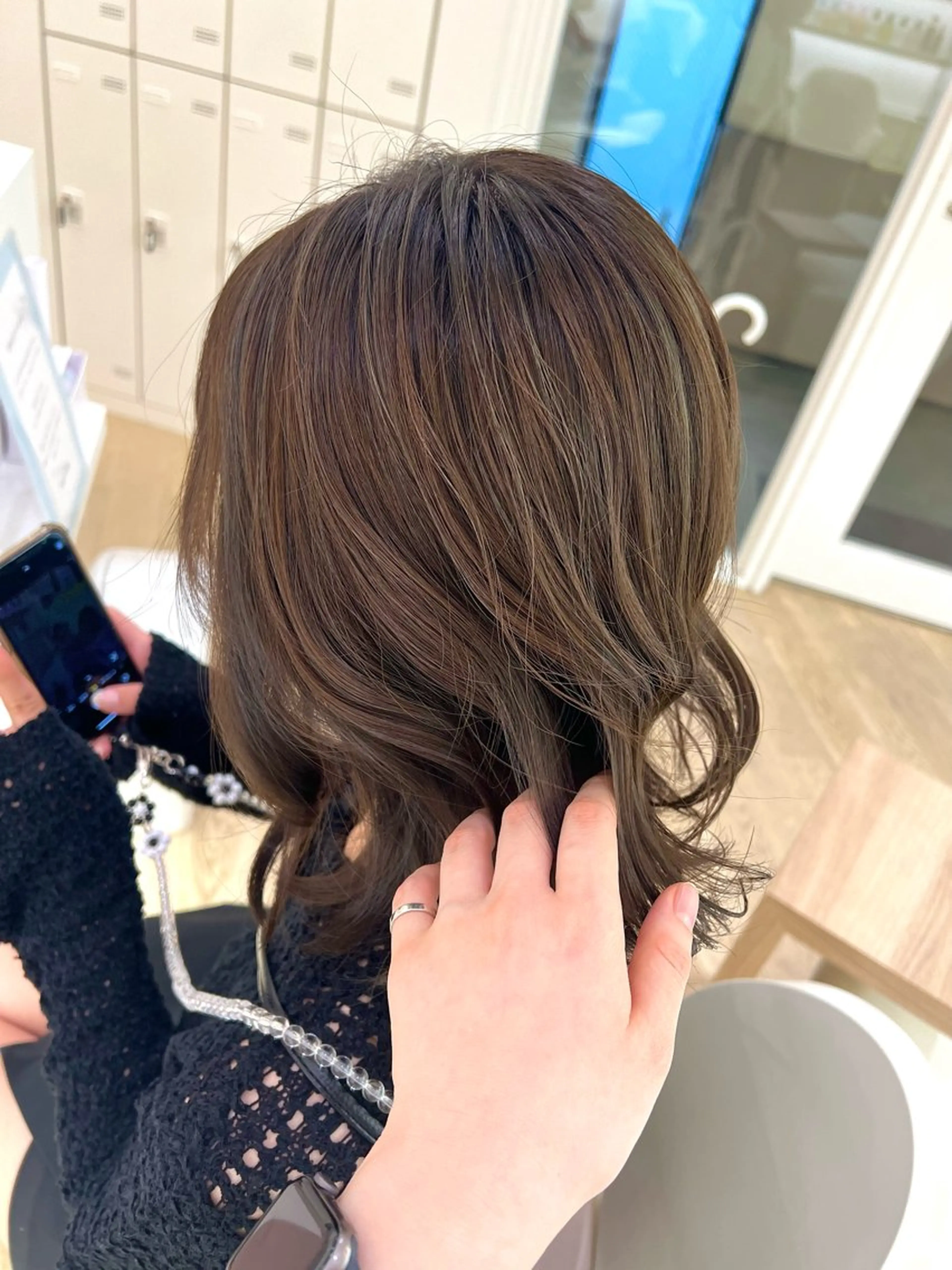 ミディアム ParveMix 佐々木梨紗🤍のヘアスタイル