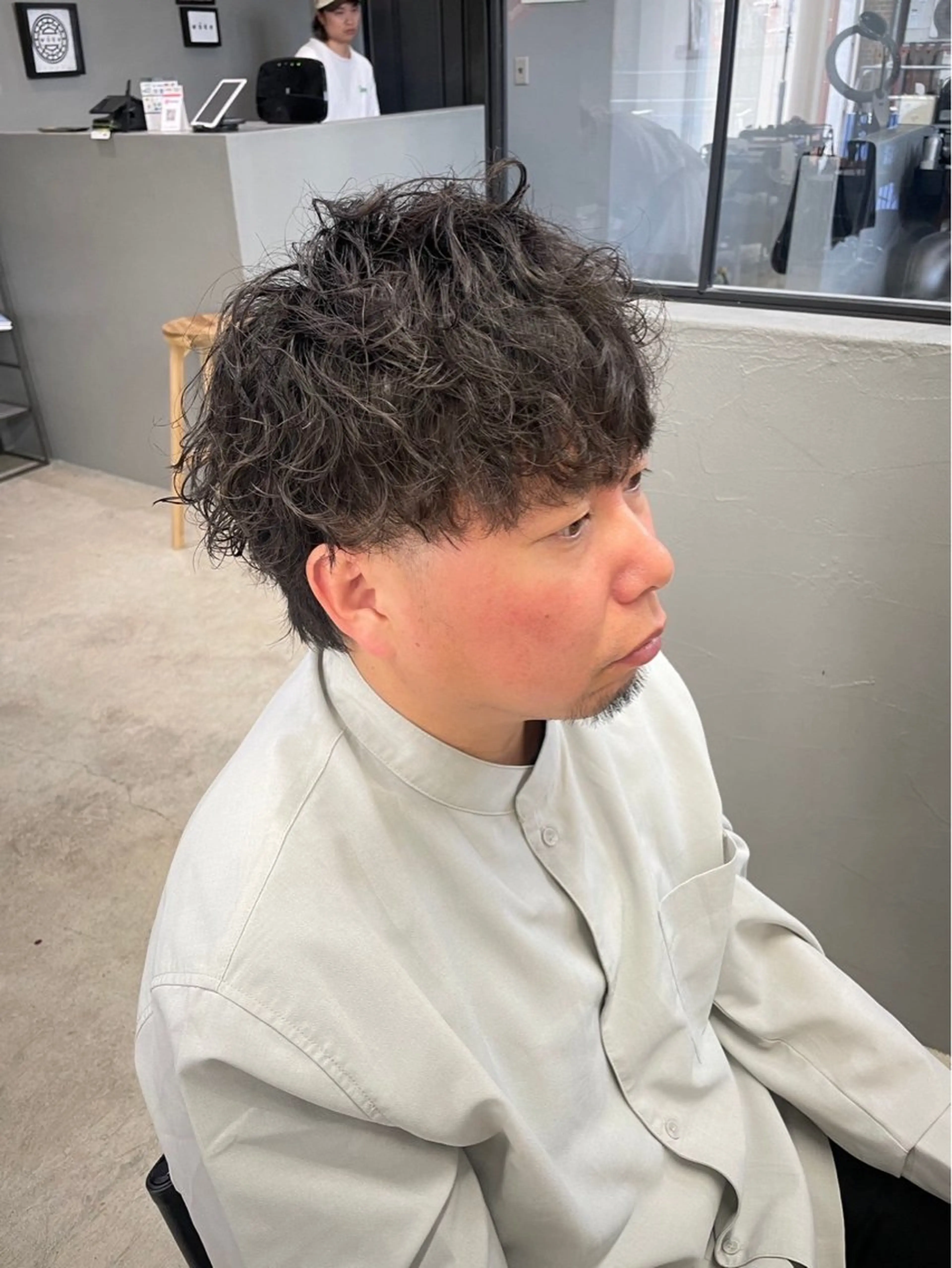 ショート パーマ メンズ カット パーマ メンズ専門サロン wokeのヘアスタイル