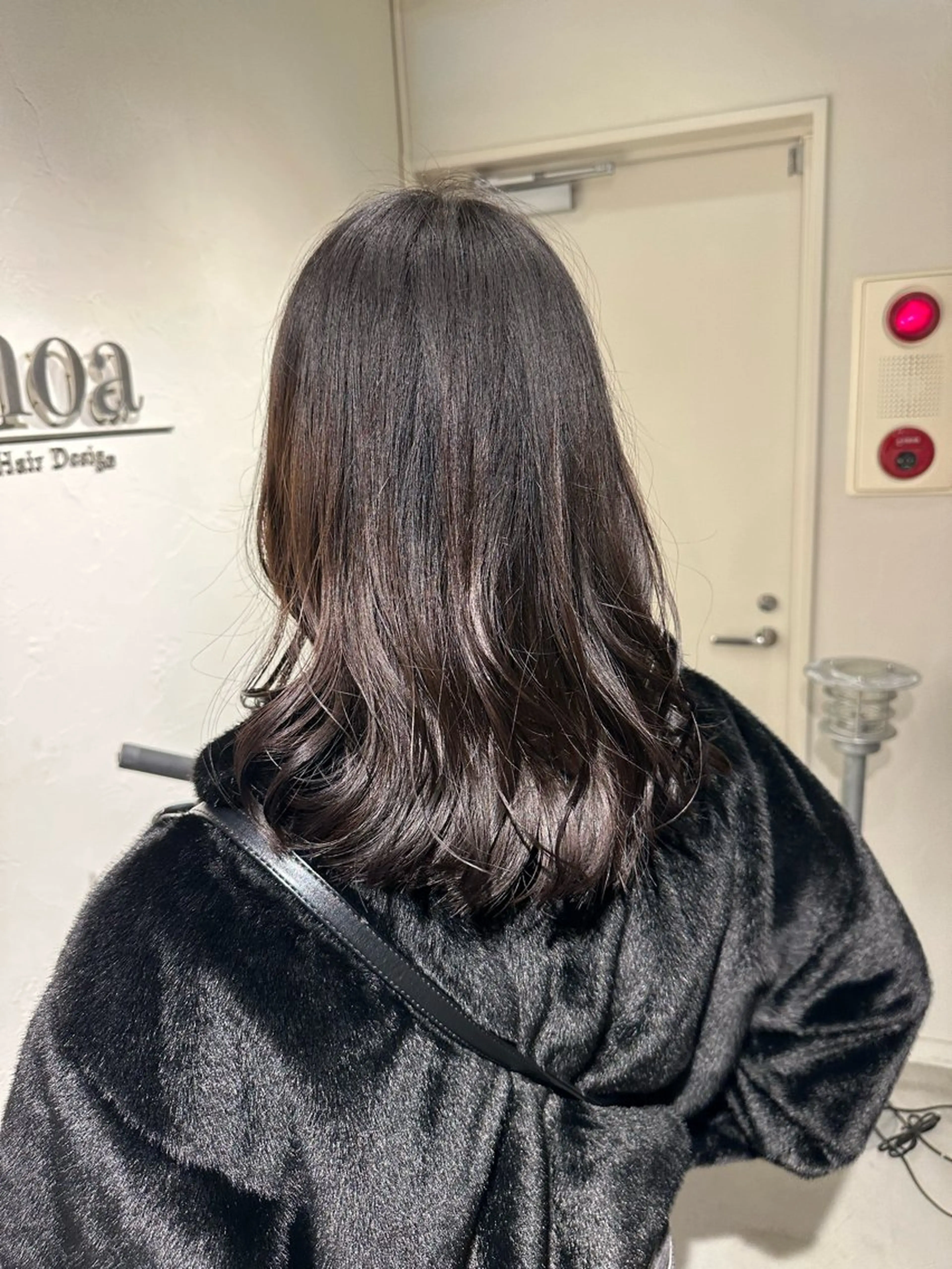 セミロング 顔周りカット 町田/透け感/透明感 Shibuのヘアスタイル