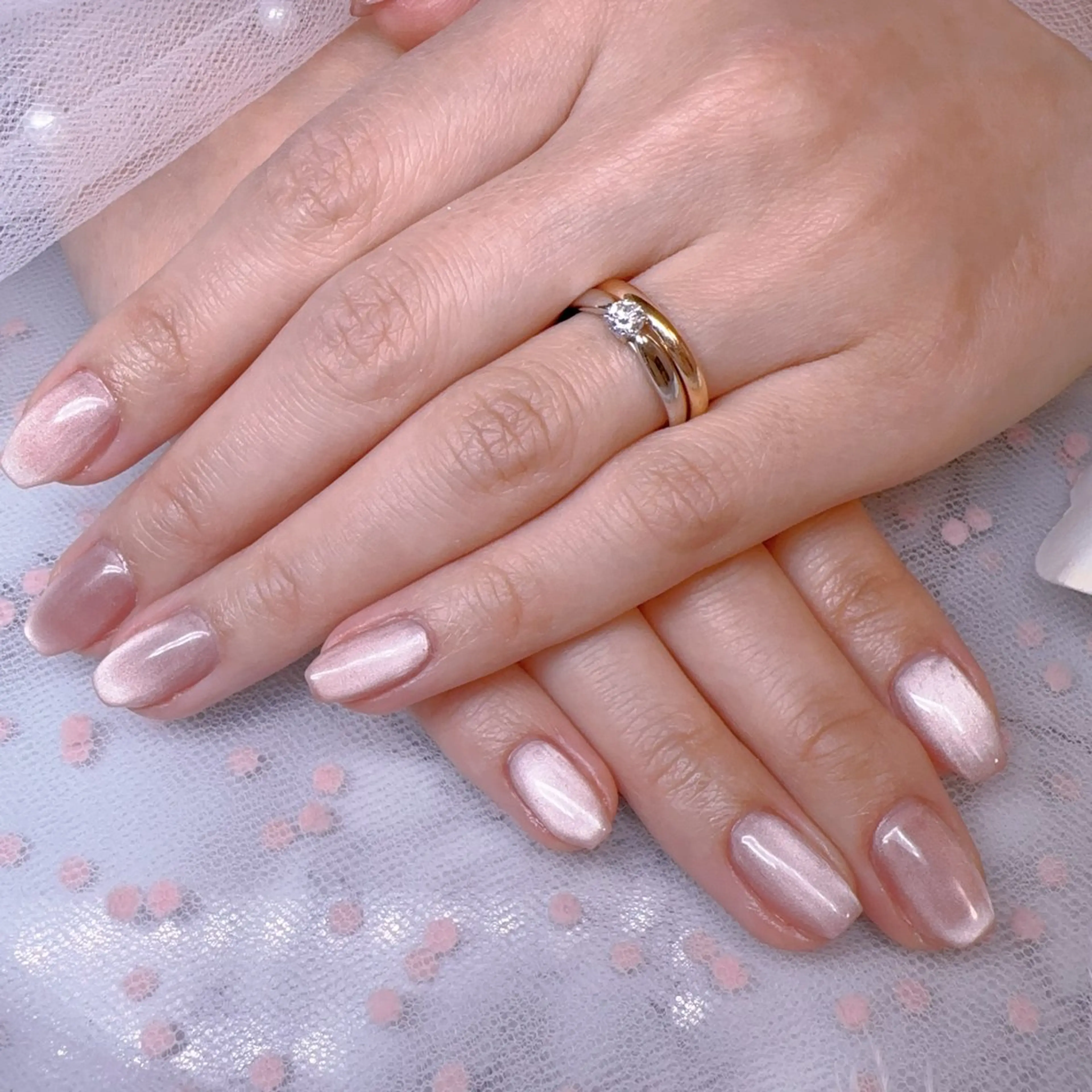 ネイル オーロラネイル フットネイル 韓国ネイル ラメ(グリッター) ラメグラデーション ハンドネイル Belle nail salon 新小岩のネイルデザイン