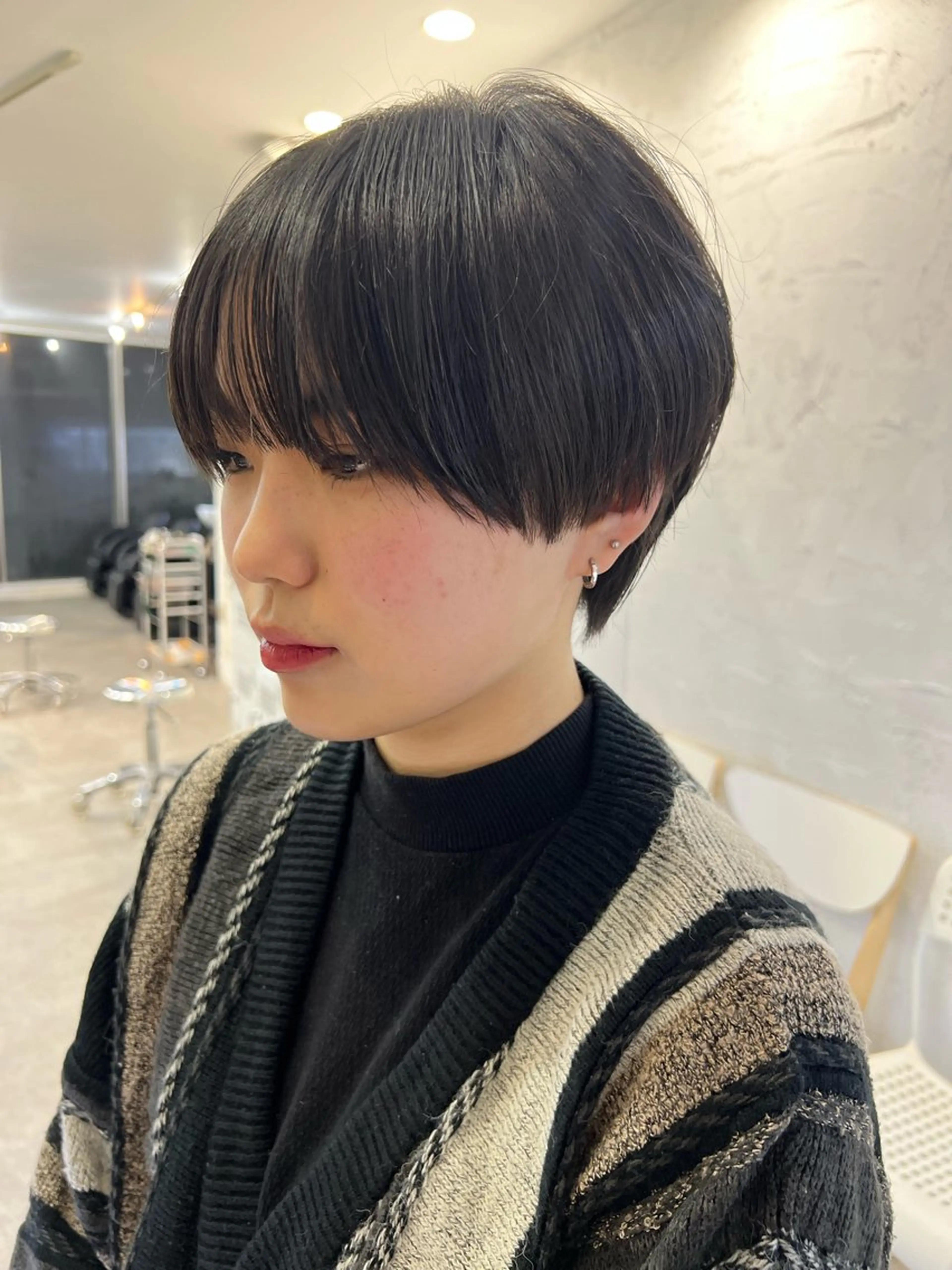 ショート カラー パーマ ヘアアレンジ ショートボブ ハンサムショート 丸みショート ボブ くびれヘア ショートヘア原宿 fifth コシのヘアスタイル