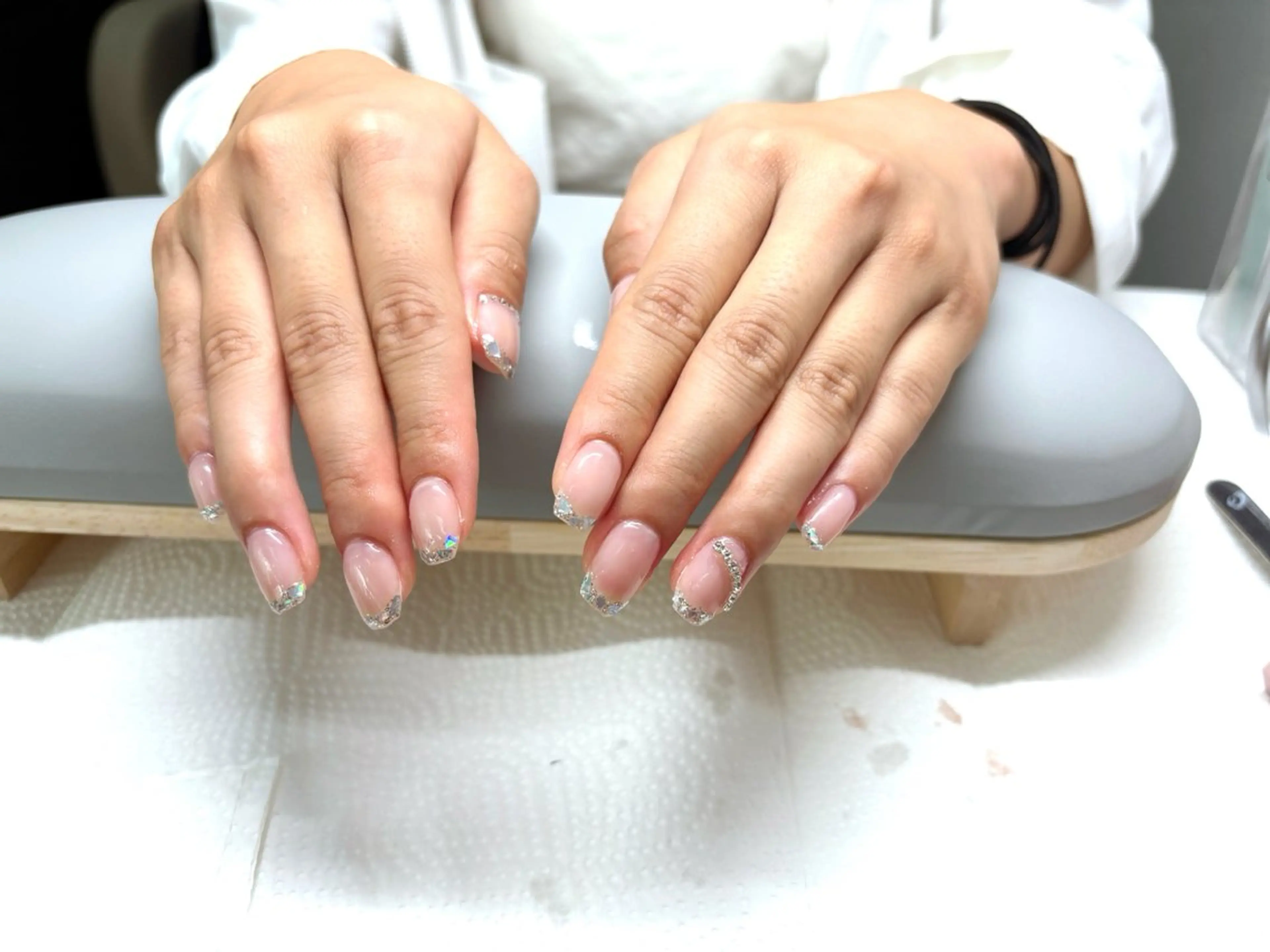 ガラスフレーチネイルの写真