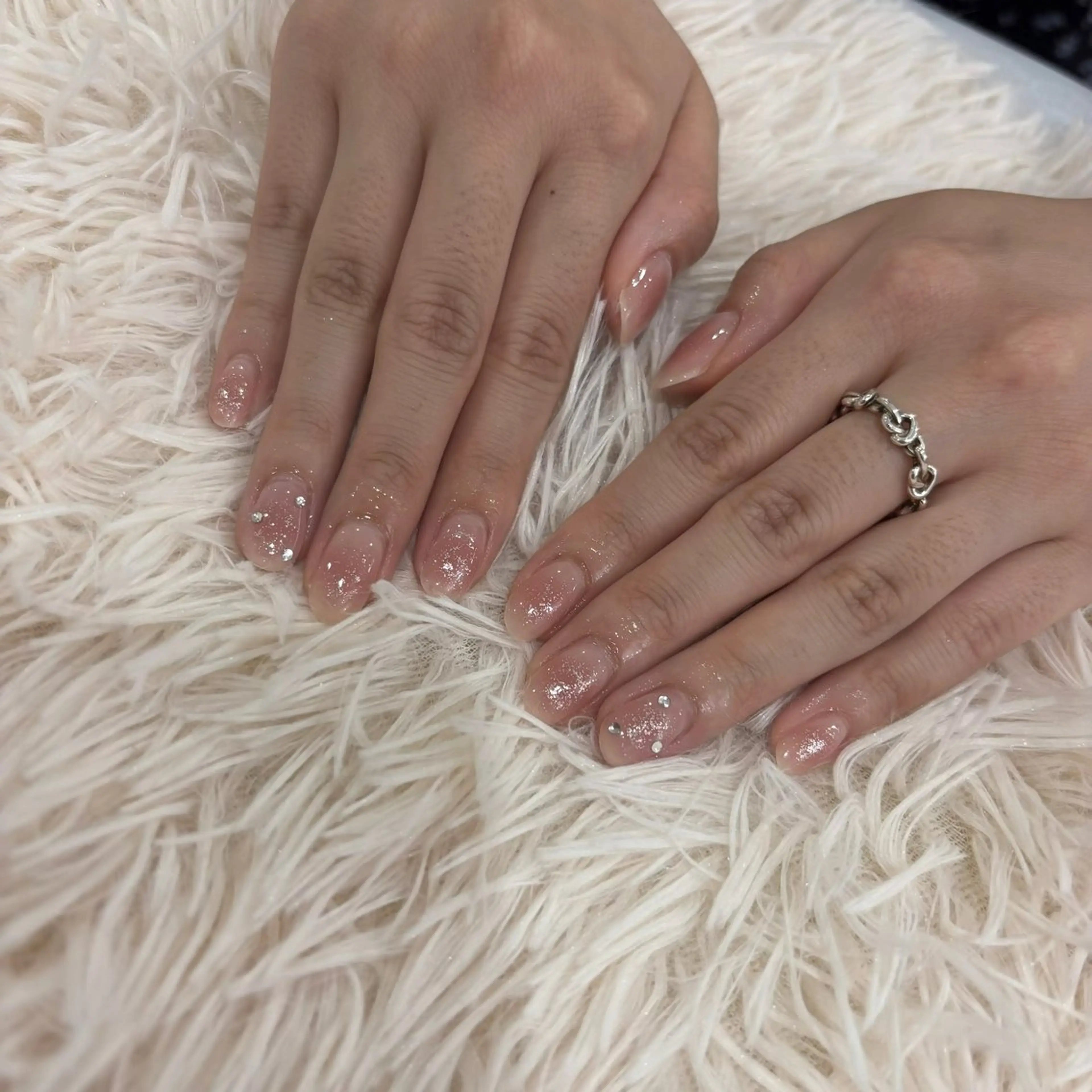 ネイル チークネイル シンプルネイル nail salon DOLCE所属・切林 佳乃のネイルデザイン